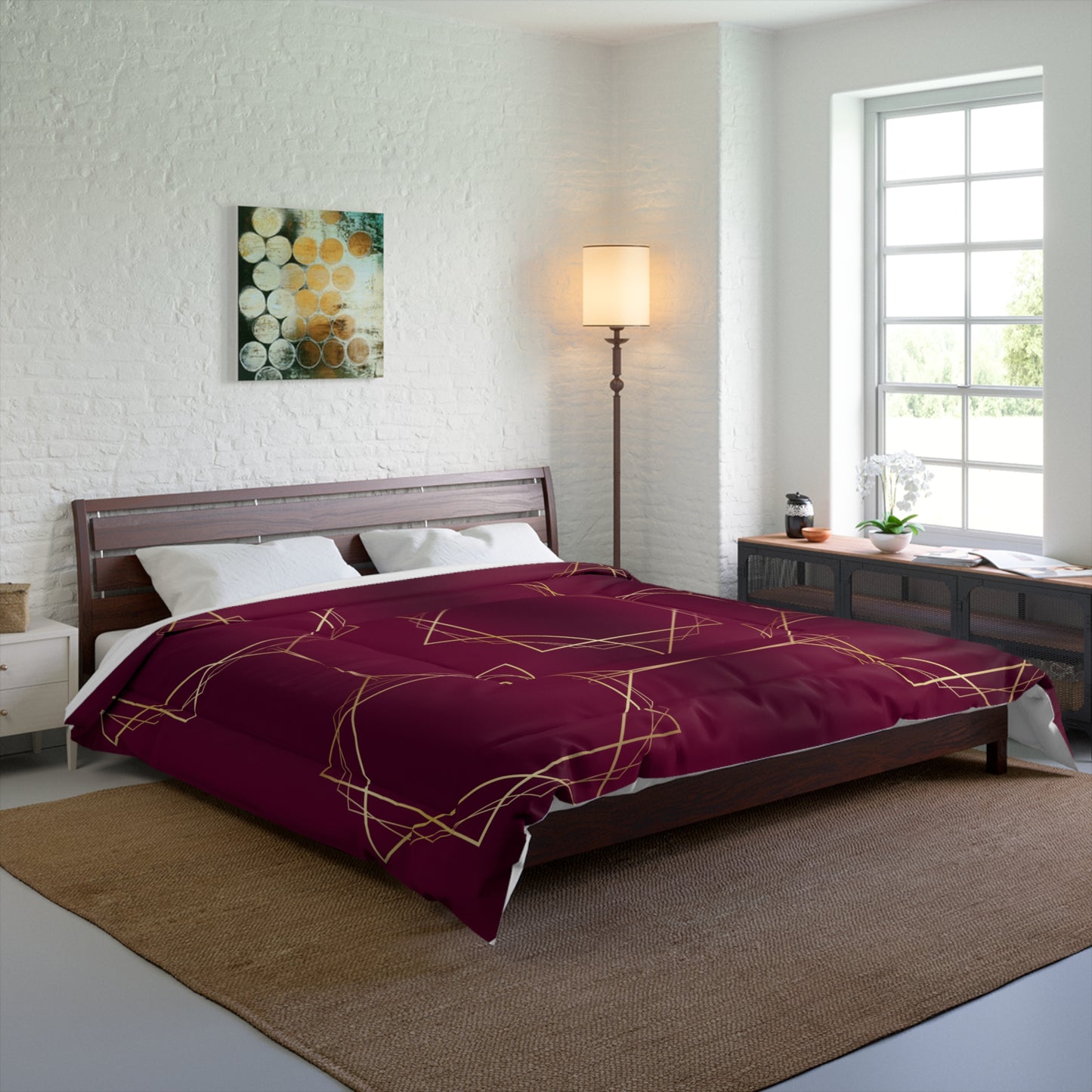 Gilded Elegance (Burgundy) Comforter