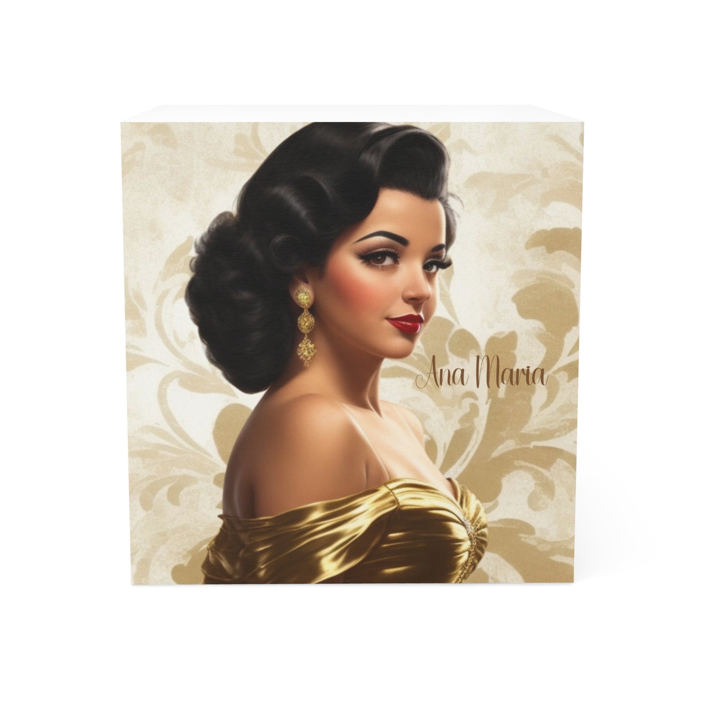 Retro Glam Girls (Ana Maria) Note Cube