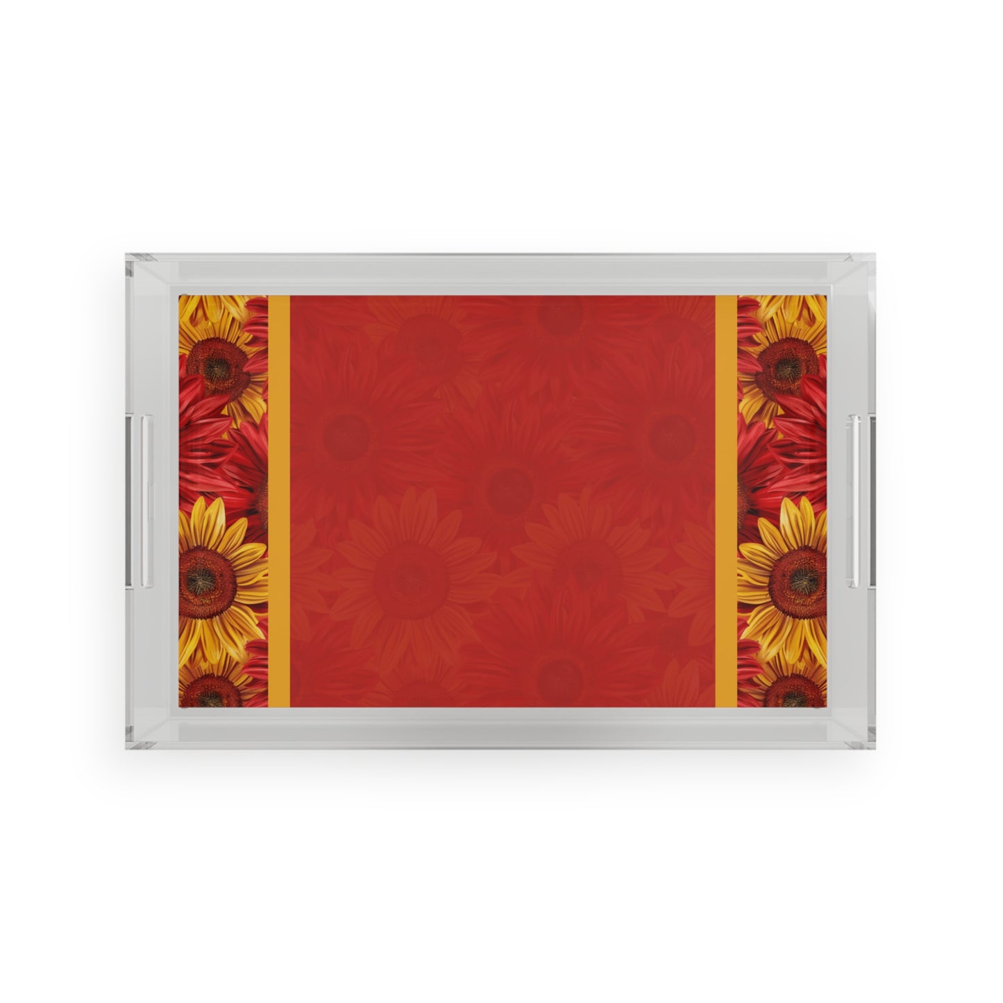 Crimson Gold Acrylic Serving Tray