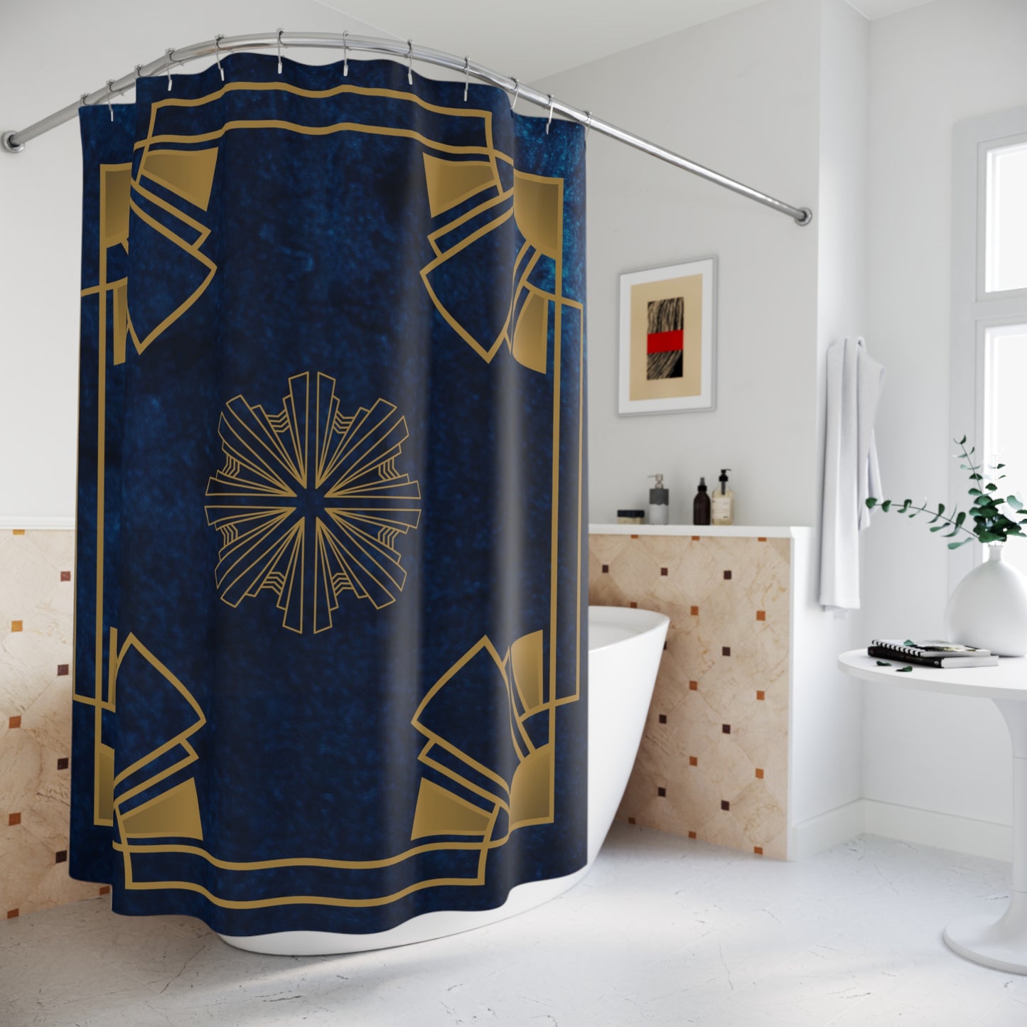 Midnight Luxe (Cobalt Blue) Shower Curtains