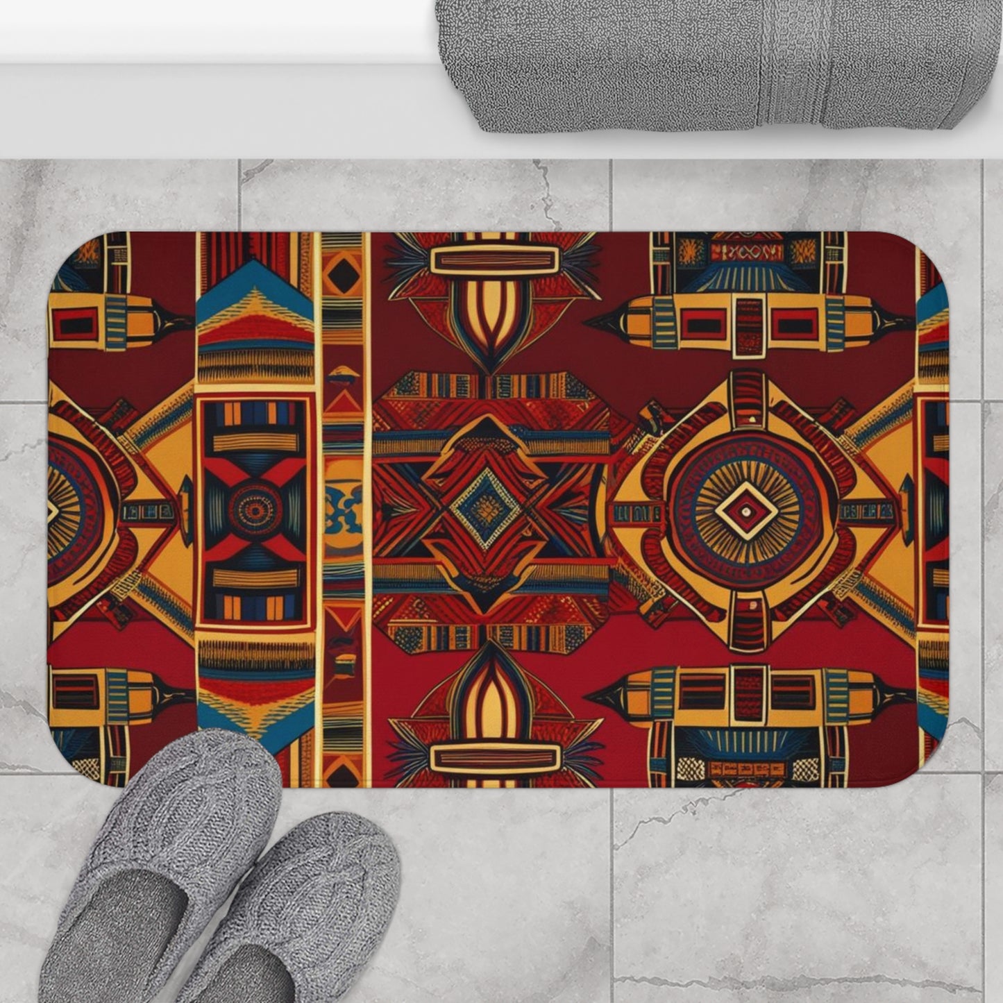 African Canvas Bathmat