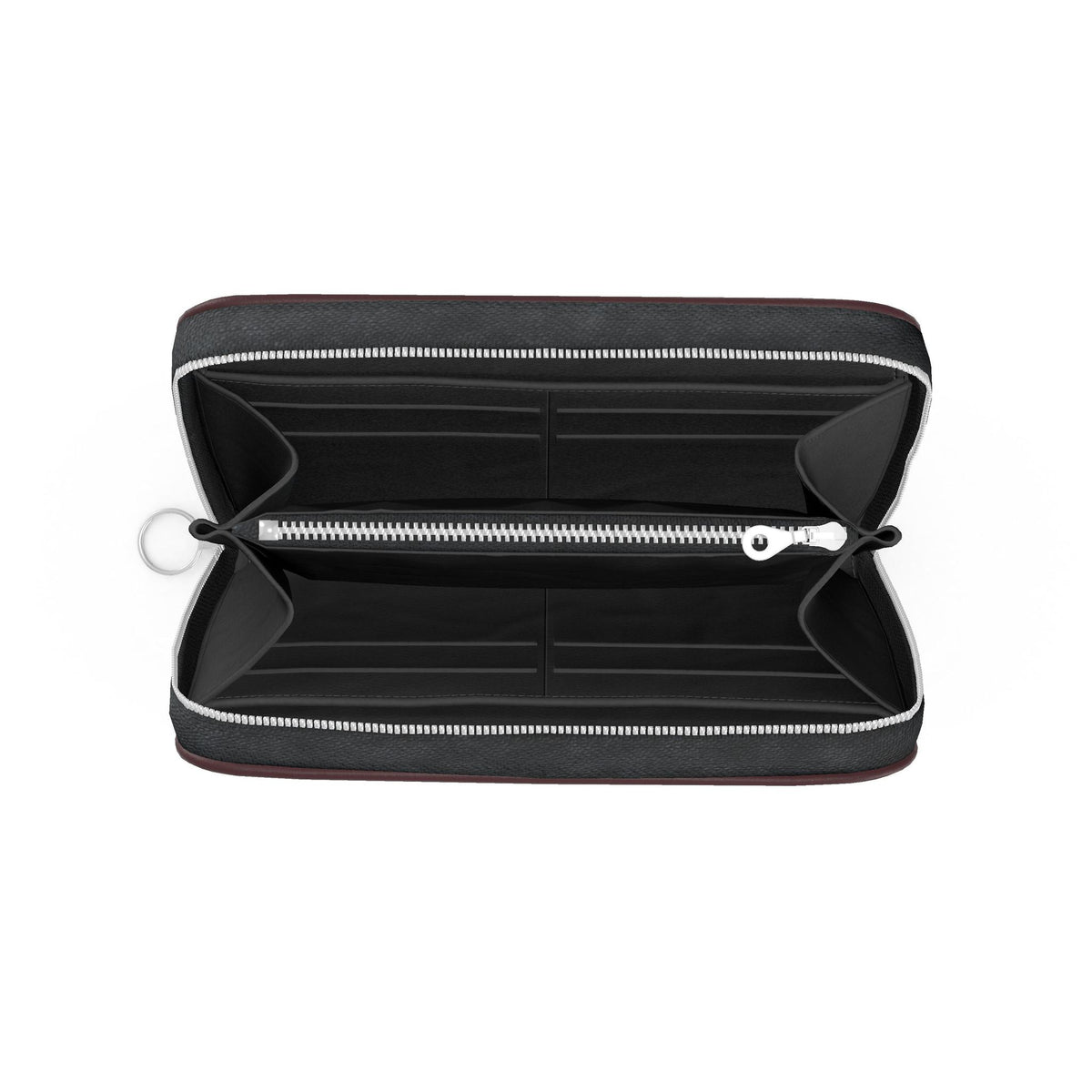 Garnet Noir Leather Zip Wallet