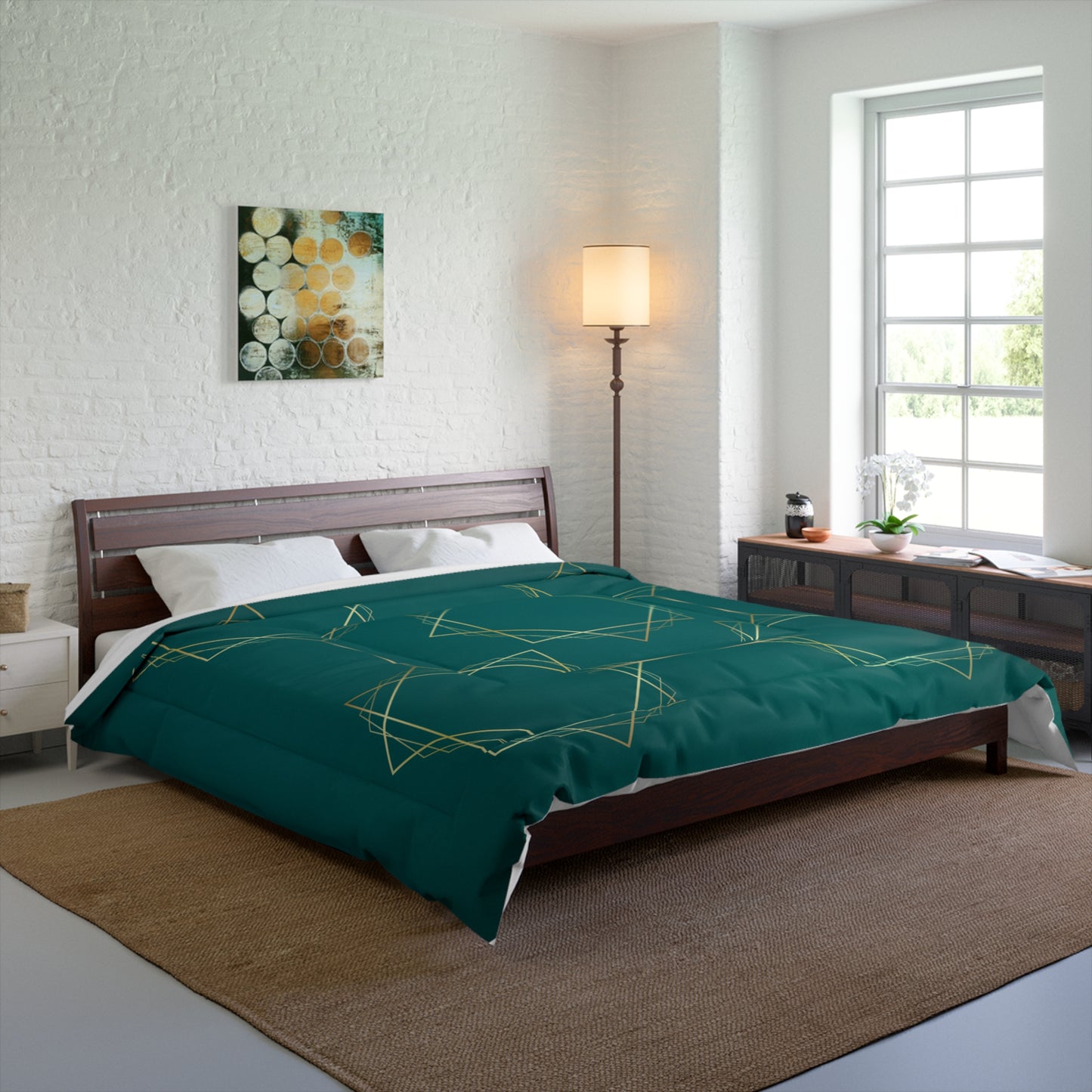 Gilded Elegance (Dark Teal) Comforter