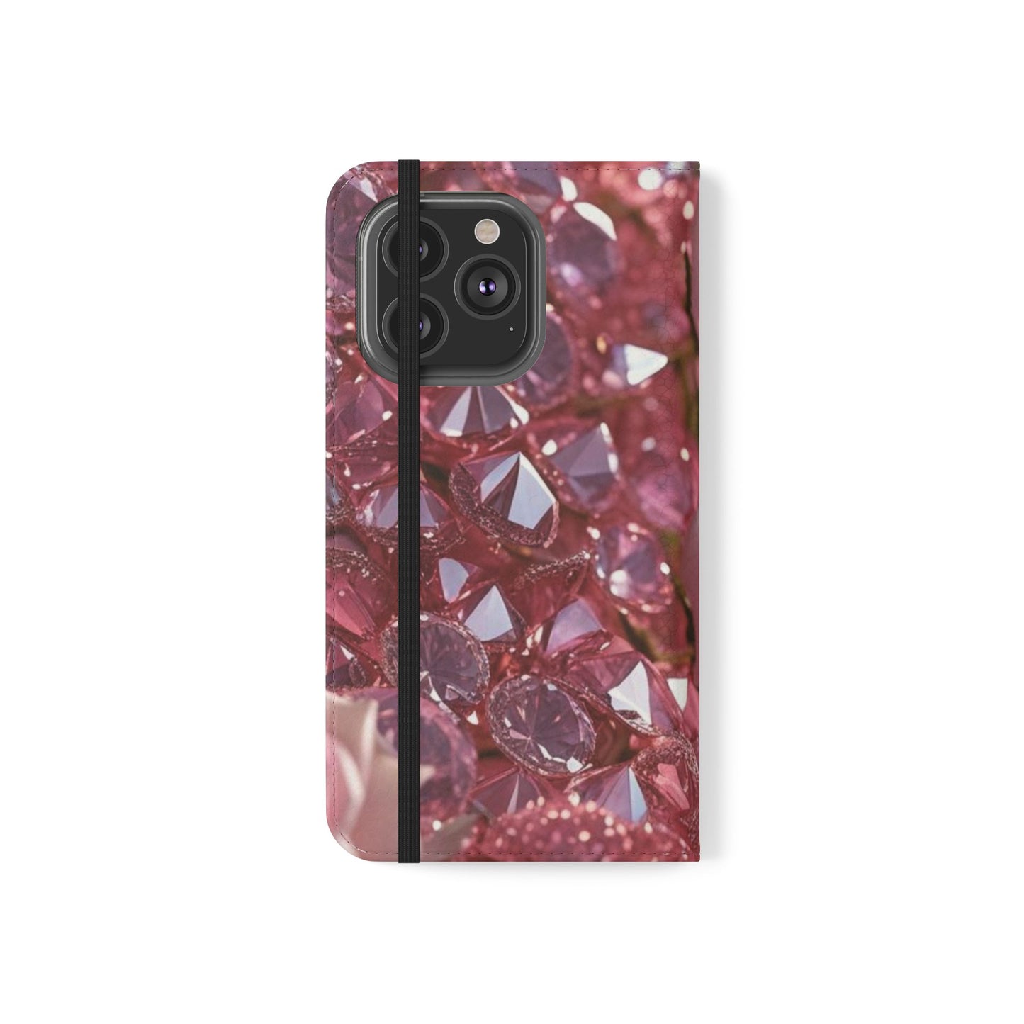 Pink Diamonds & Petals Flip Cases