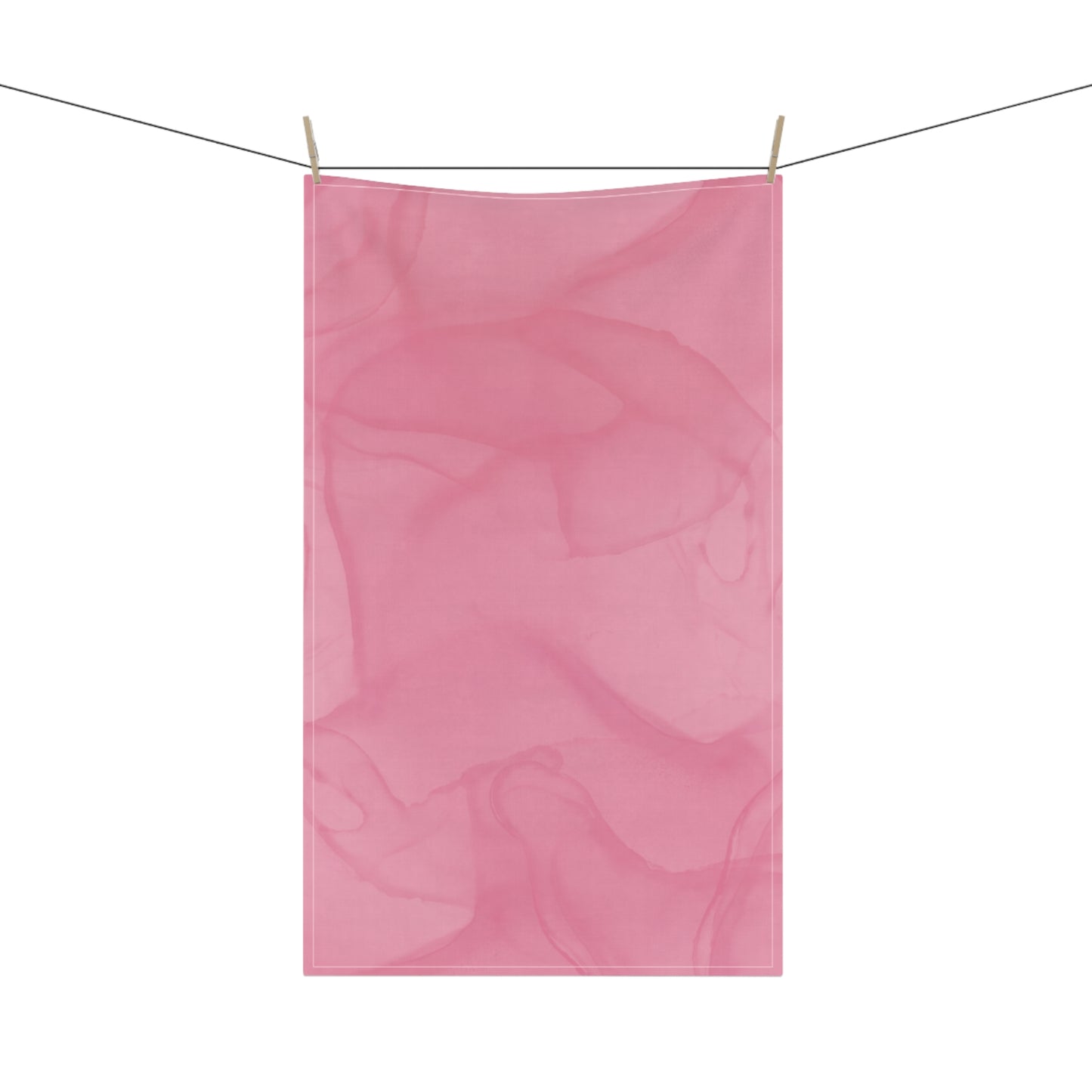 Pink Blush Tea Towel - Soft Marble Kitchen Linen