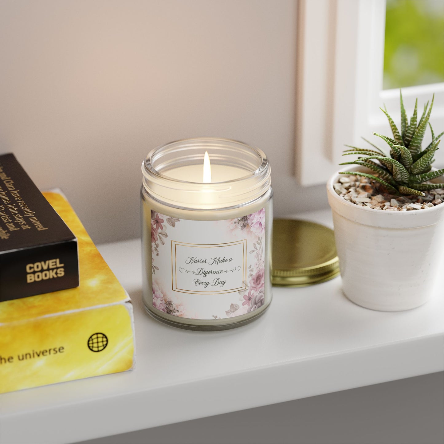Nurses Make a Difference Scented Coconut Apricot Candles (4oz, 9oz)