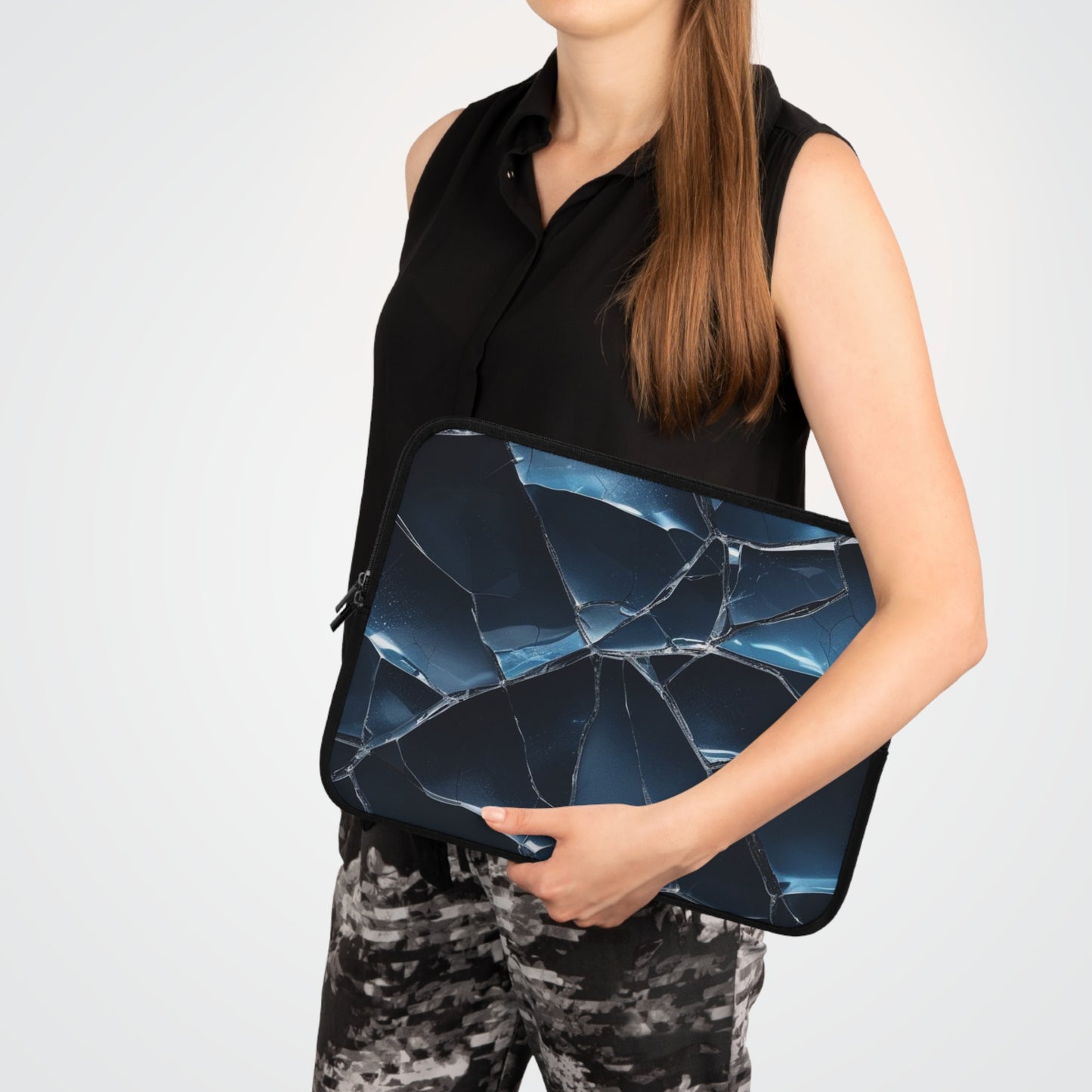 Crack'd (Dark Blue) Laptop Sleeve