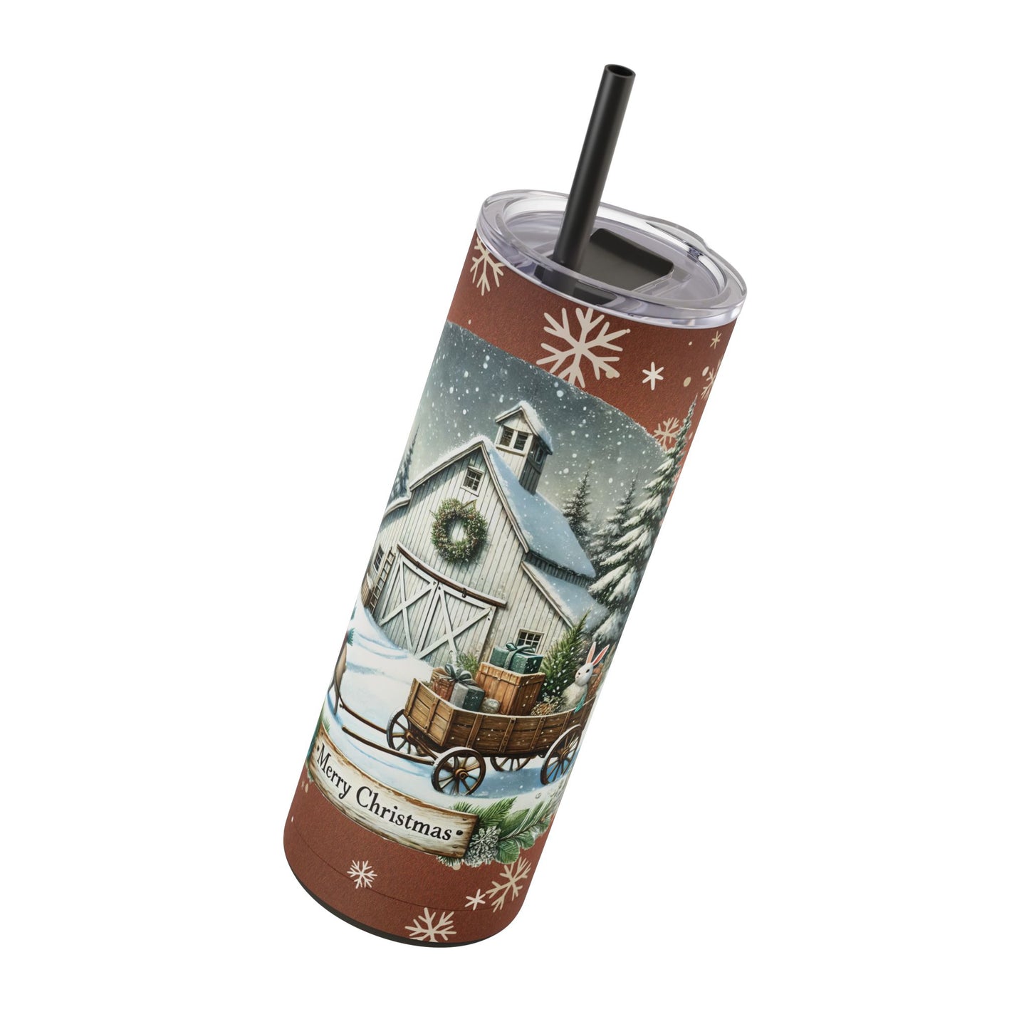 Merry Christmas 2 Maars Maker Skinny Matte Tumbler, 20oz