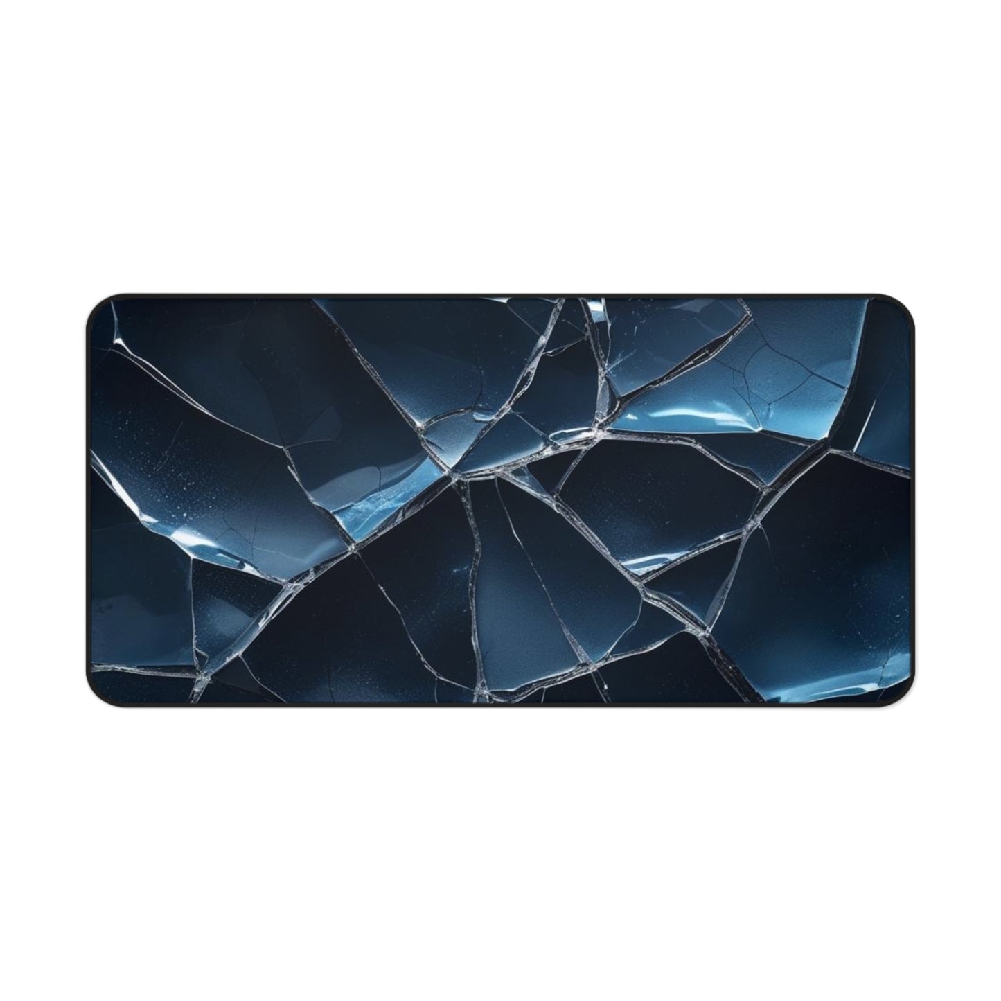 Crack'd (Dark Blue) Desk Mat