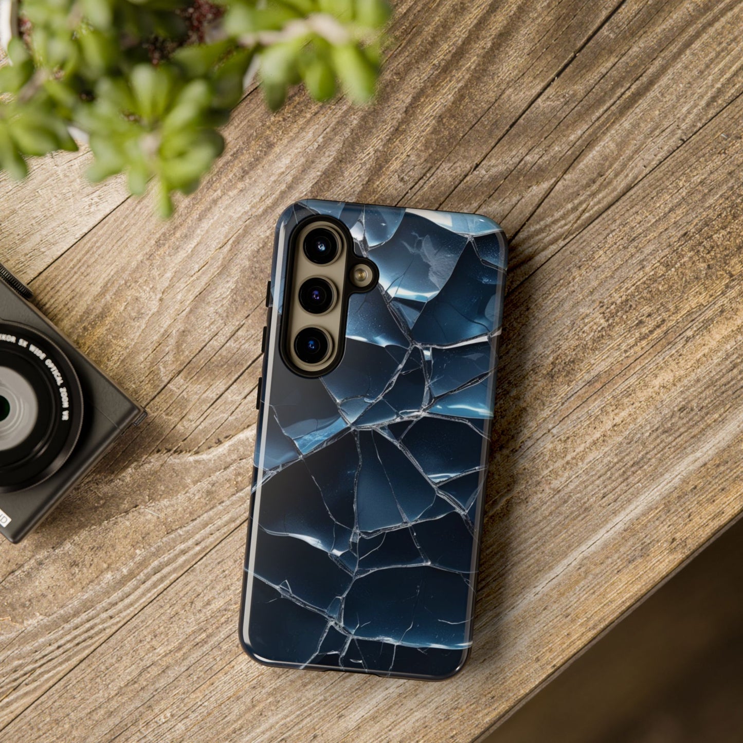 Crack'd (Dark Blue) Tough Cases