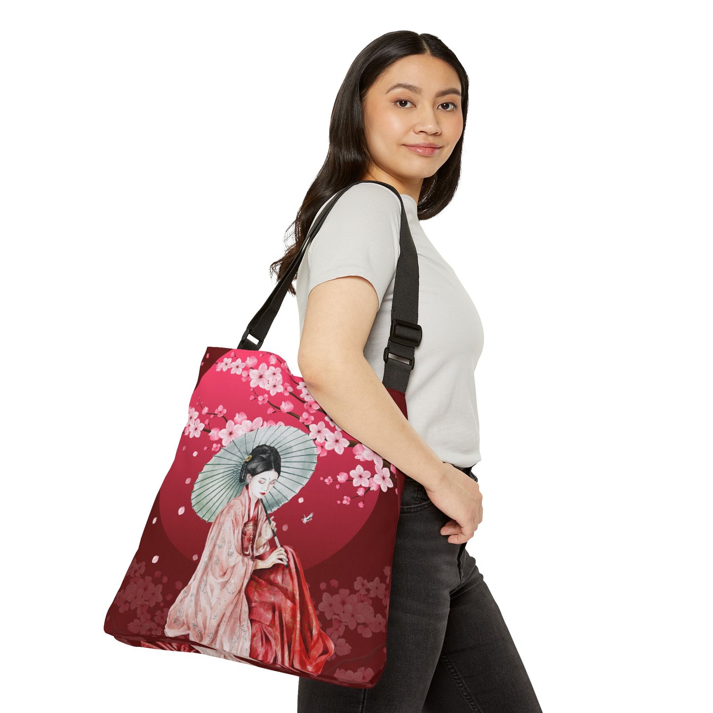 Cherry Blossoms Cherry Moon Adjustable Tote Bag (AOP)