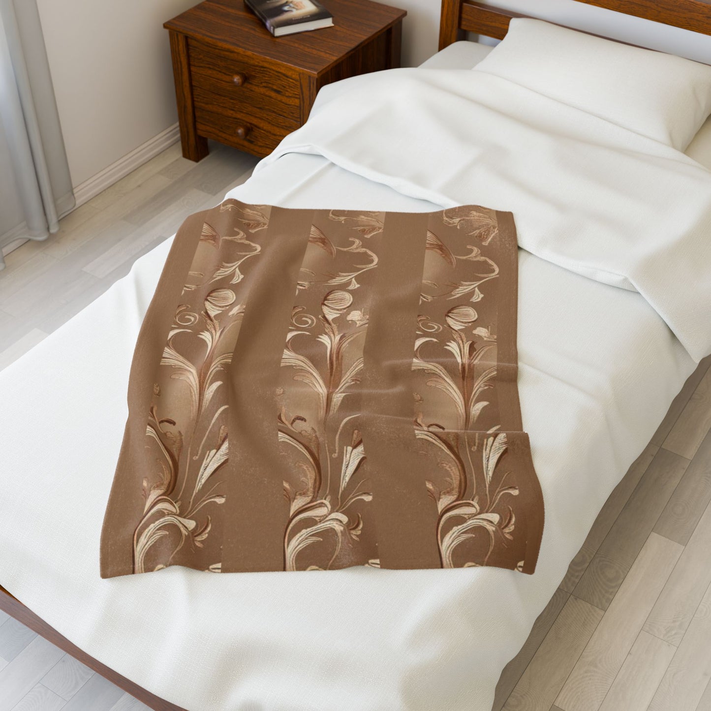 Mocha Bliss Velveteen Plush Blanket