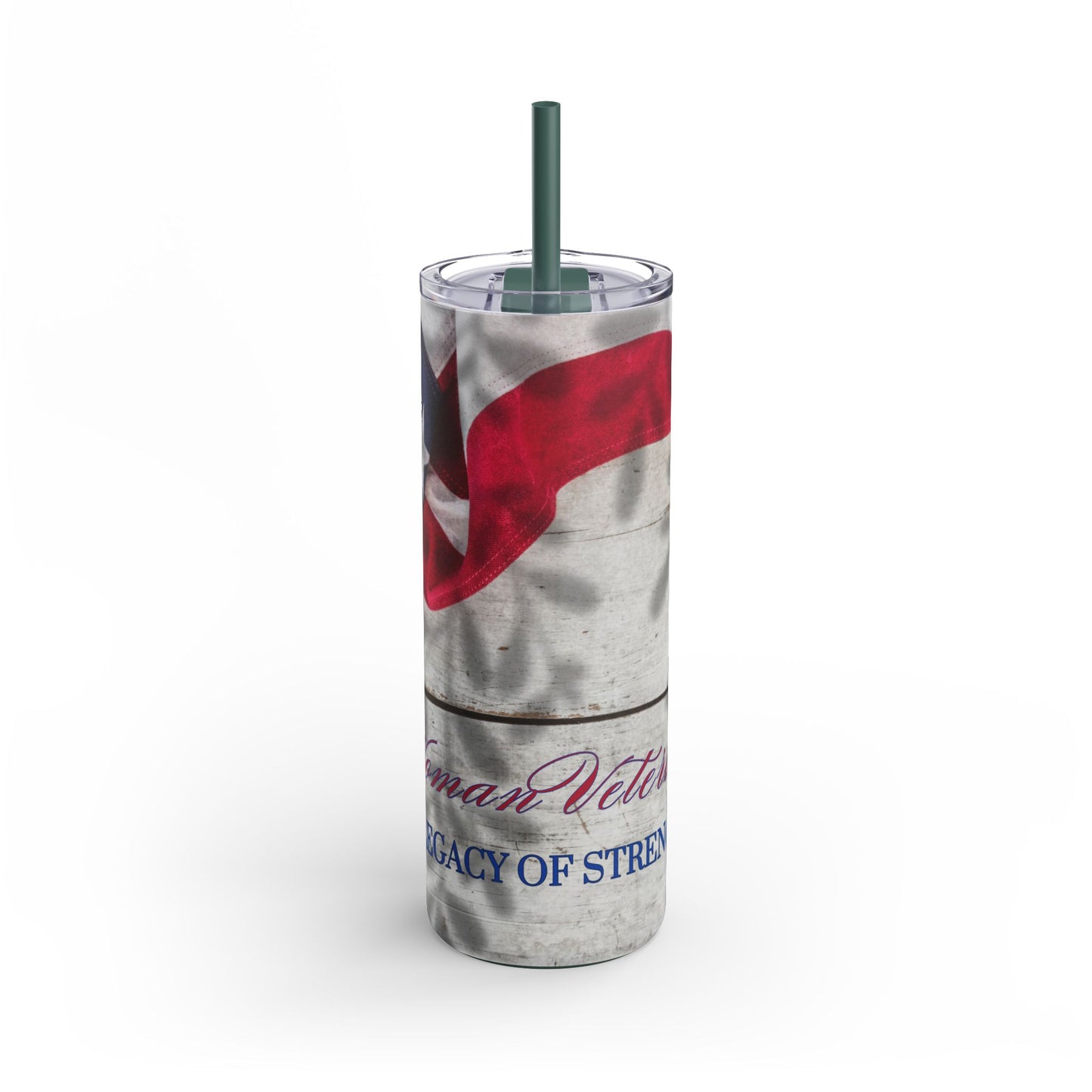 Woman Veteran Maars Maker Skinny Matte Tumbler, 20oz
