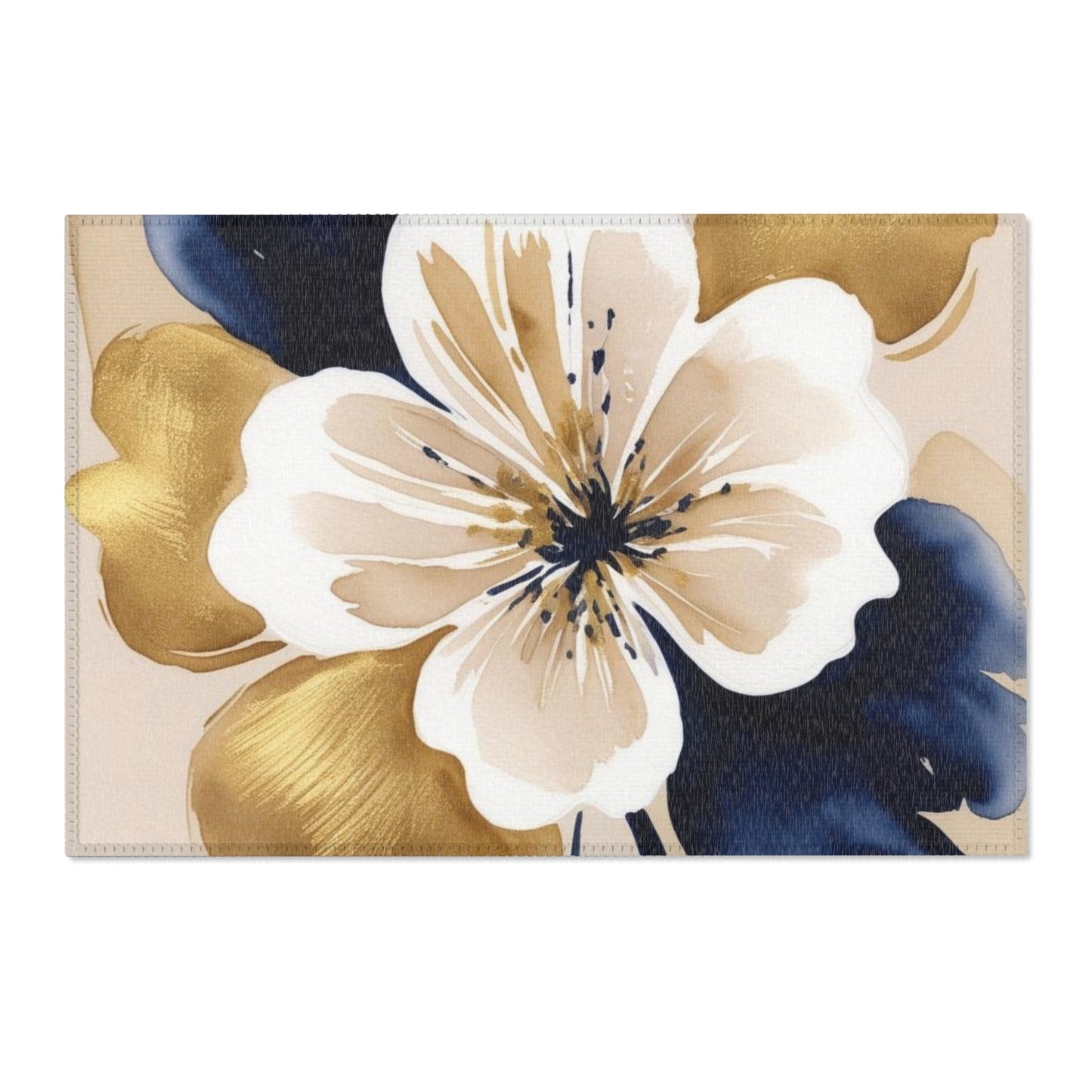 Abstract Floral Area Rugs