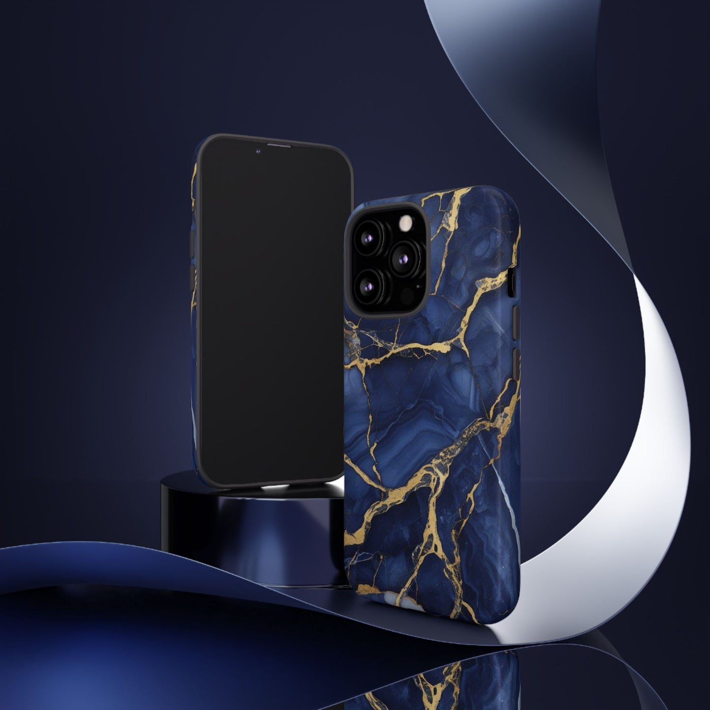 Indigo Marble Tough Cases