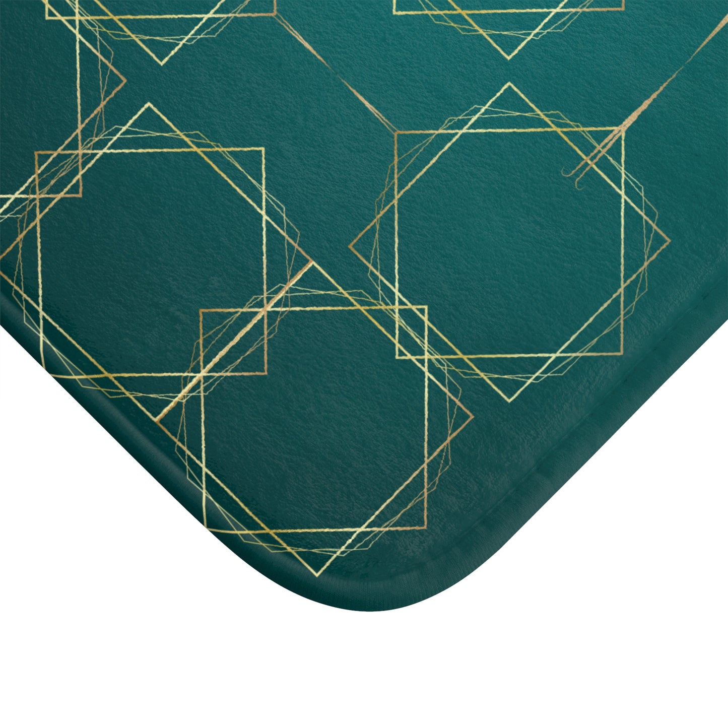 Gilded Elegance (Dark Teal) Bath Mat