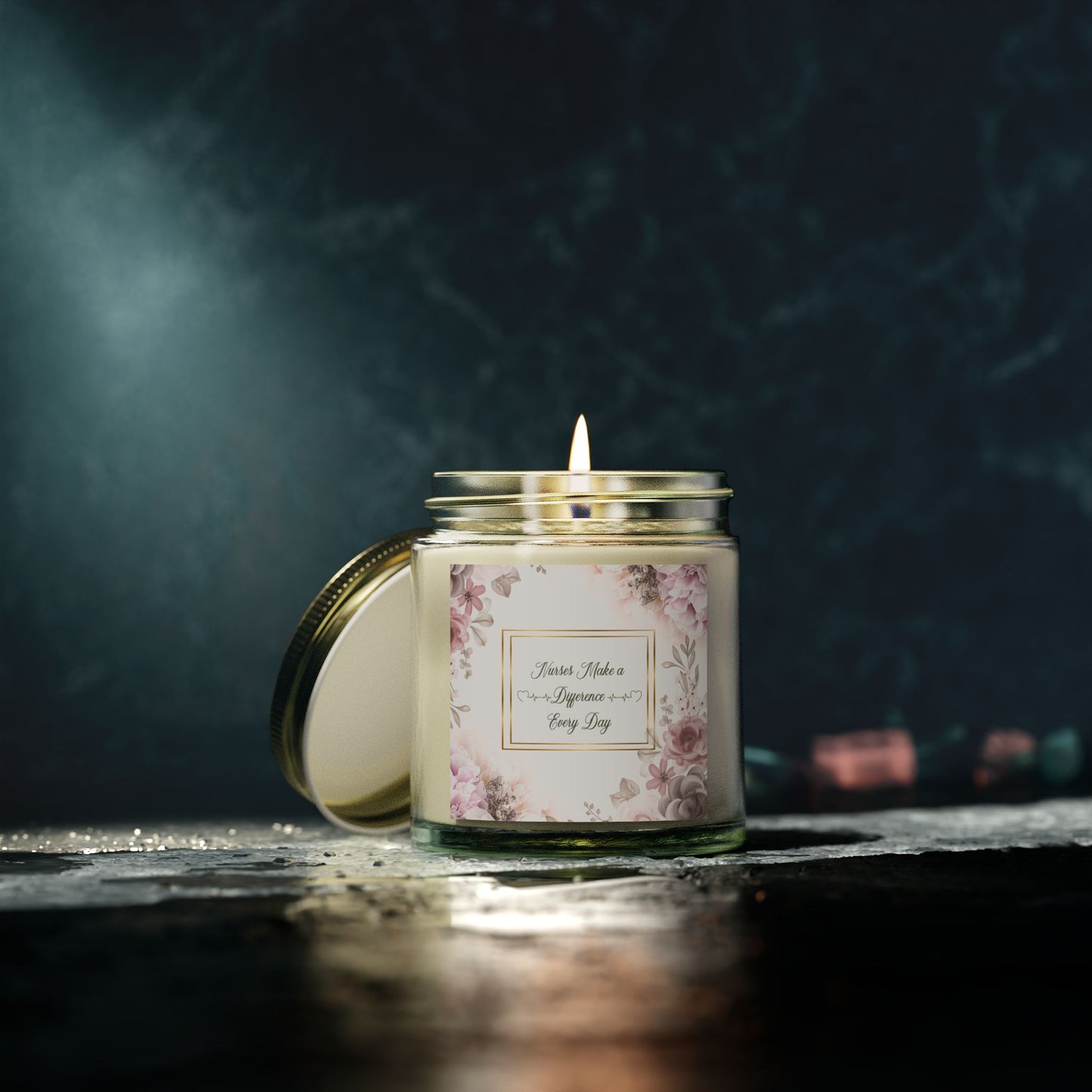 Nurses Make a Difference Scented Coconut Apricot Candles (4oz, 9oz)