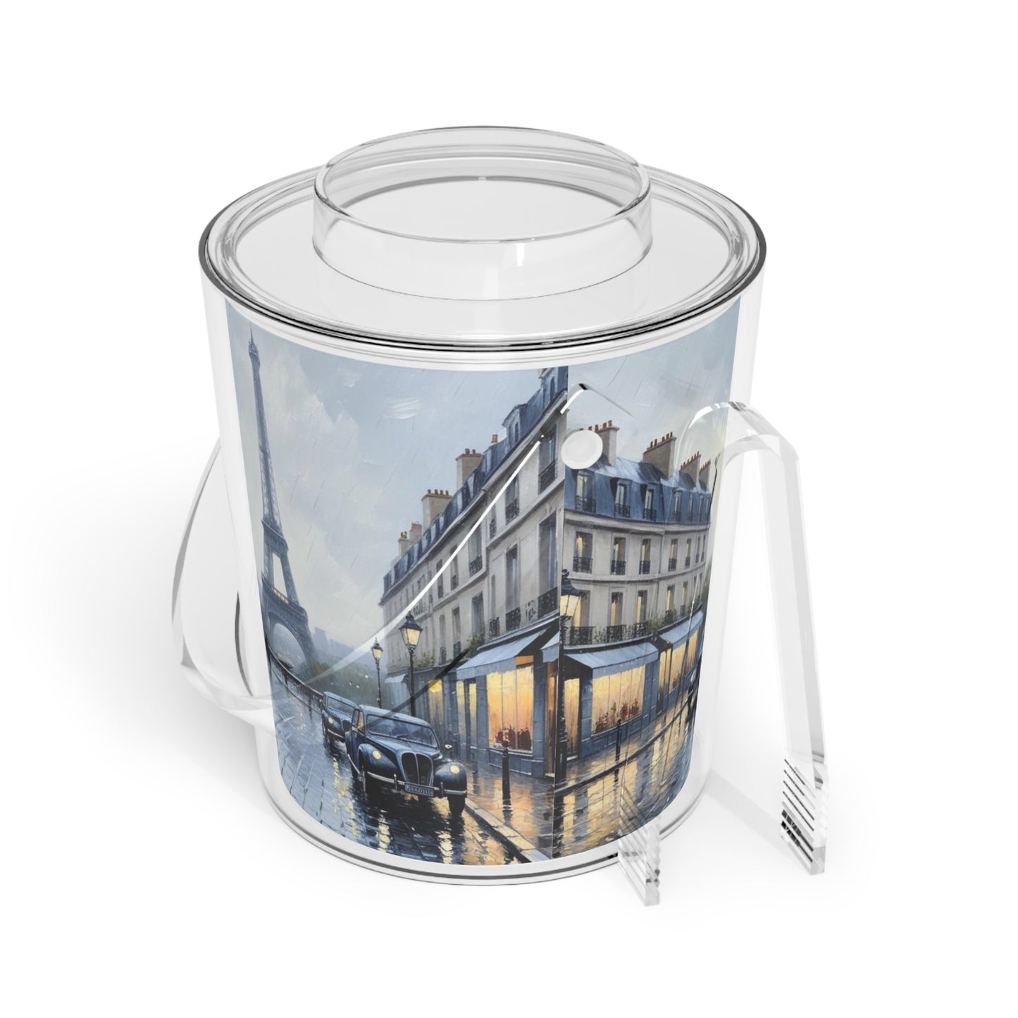 A Rainy Day in Paris Ice Bucket with Tongs