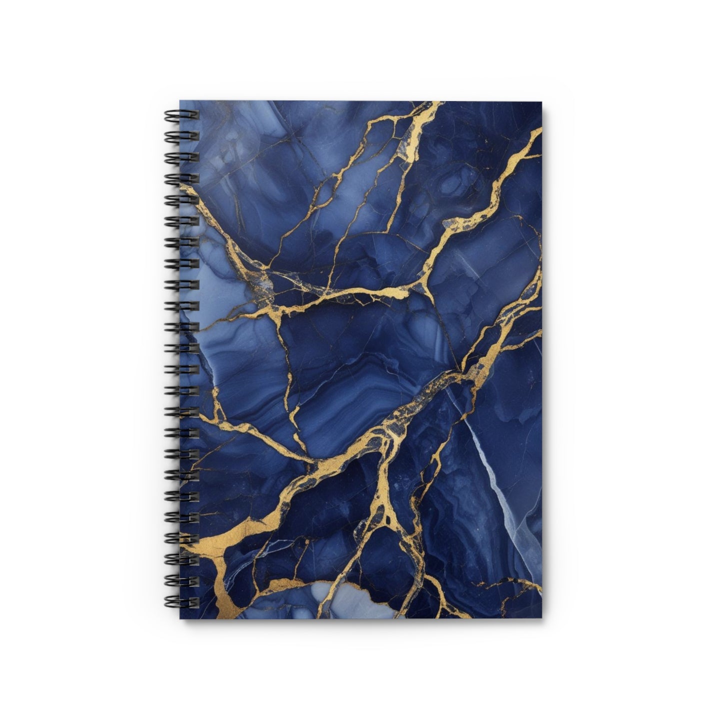 Indigo Marble Spiral Notebook - Ruled Line