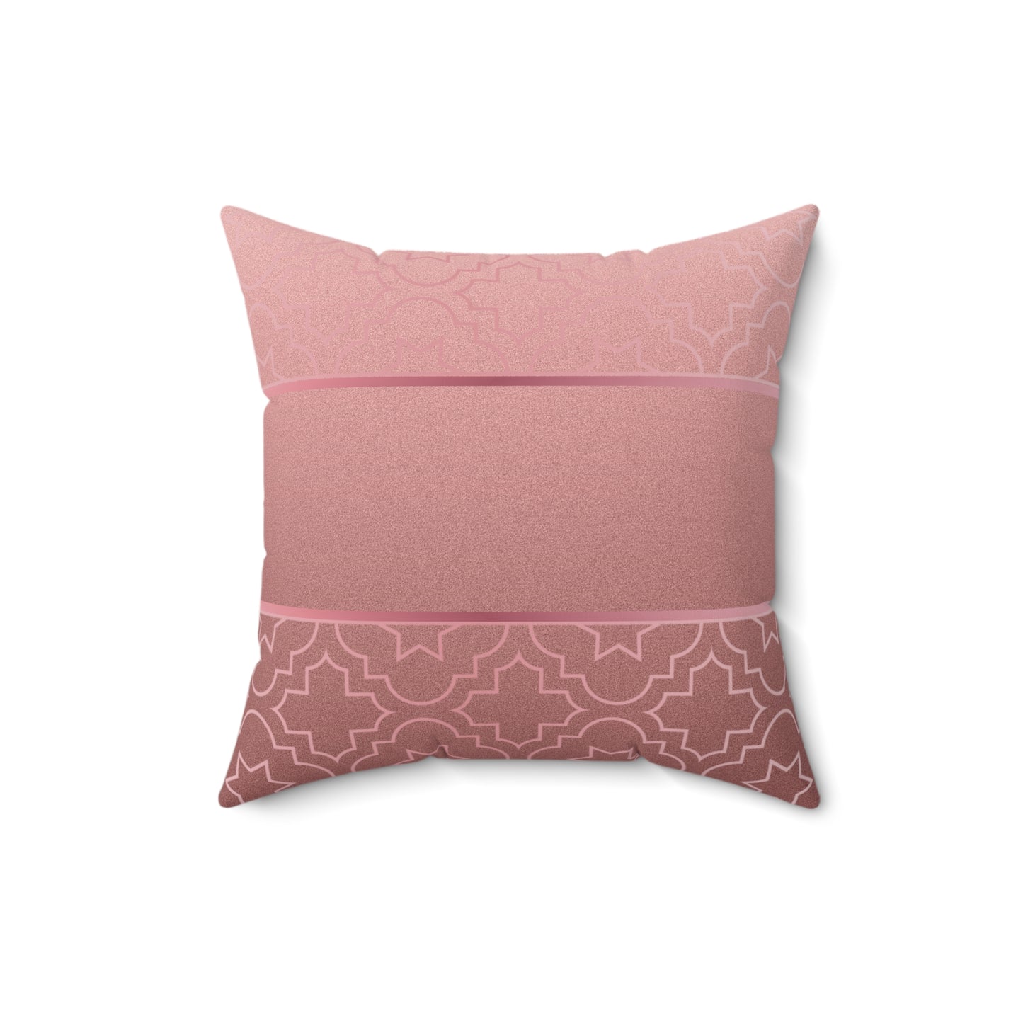 Blush of Rose Faux Suede Square Pillow