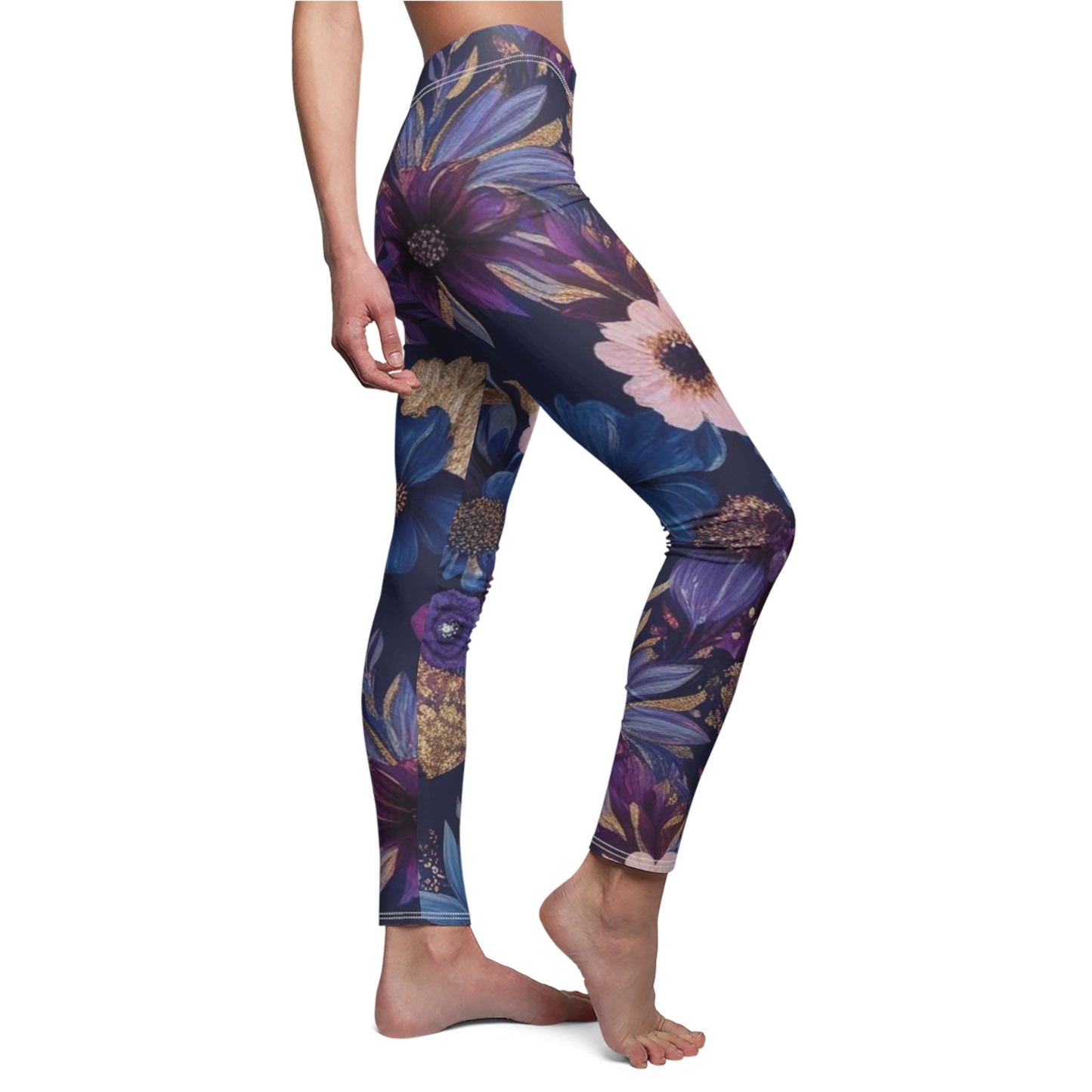 Floral Women's Cut & Sew Casual Leggings (AOP)