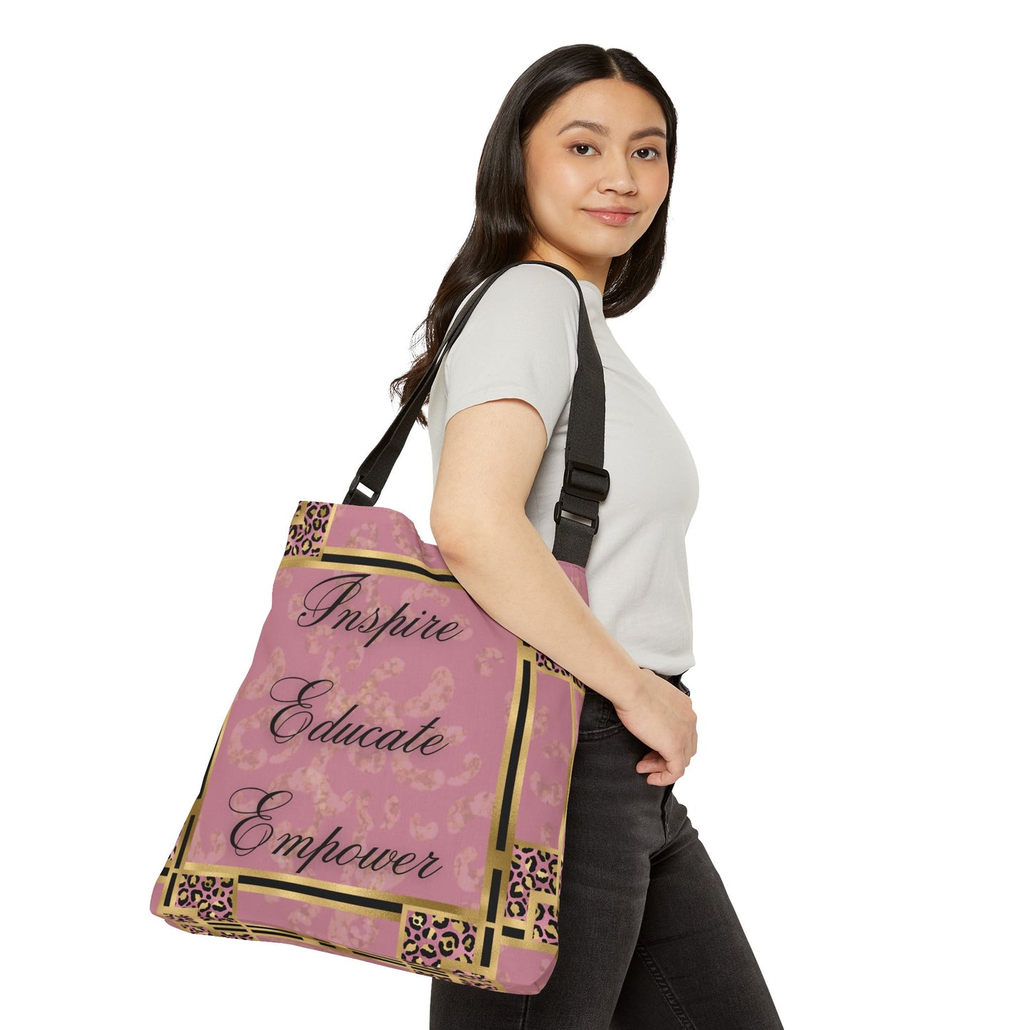 Inspire & Educate Adjustable Tote Bag (AOP)