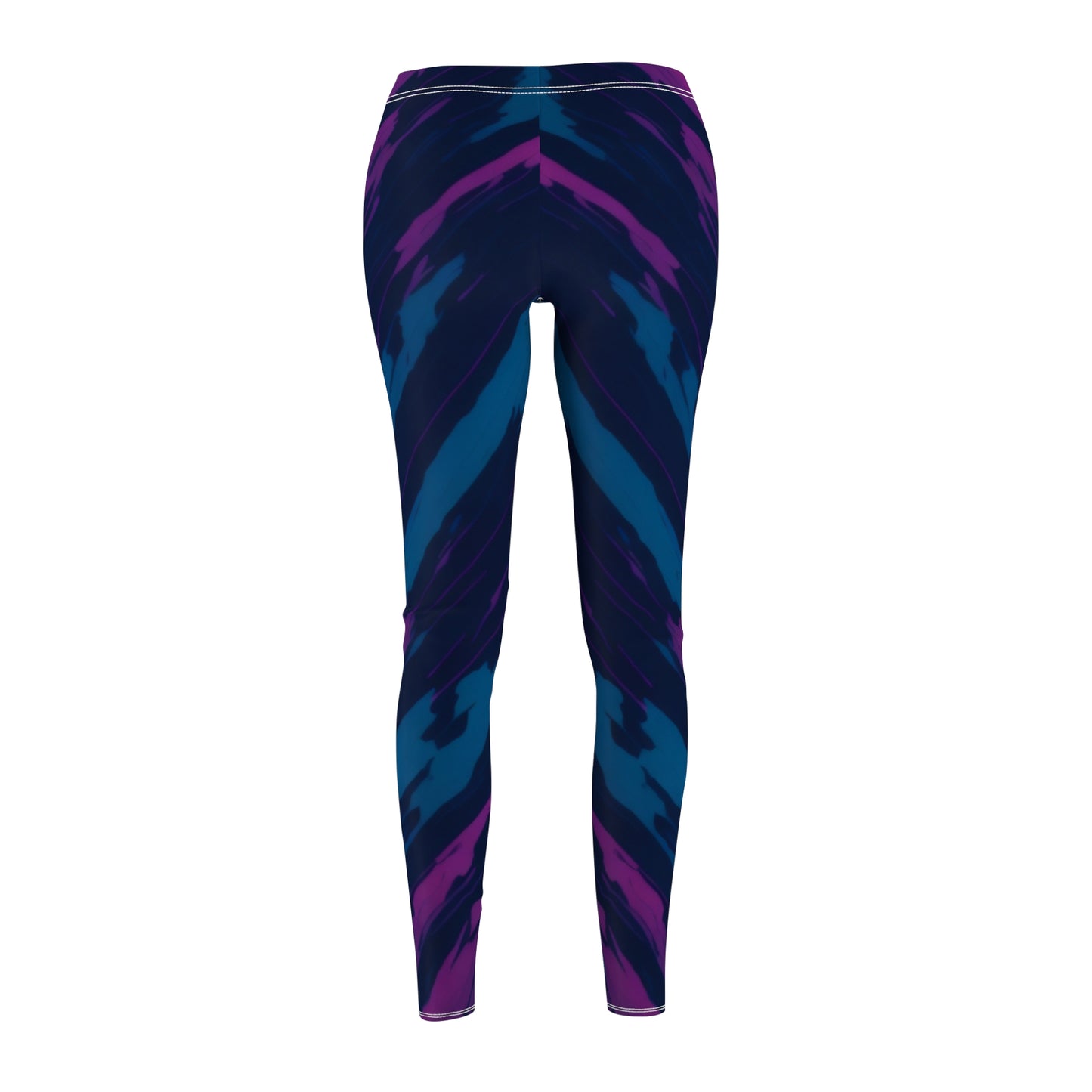 Pink/Blue Women's Cut & Sew Casual Leggings (AOP)