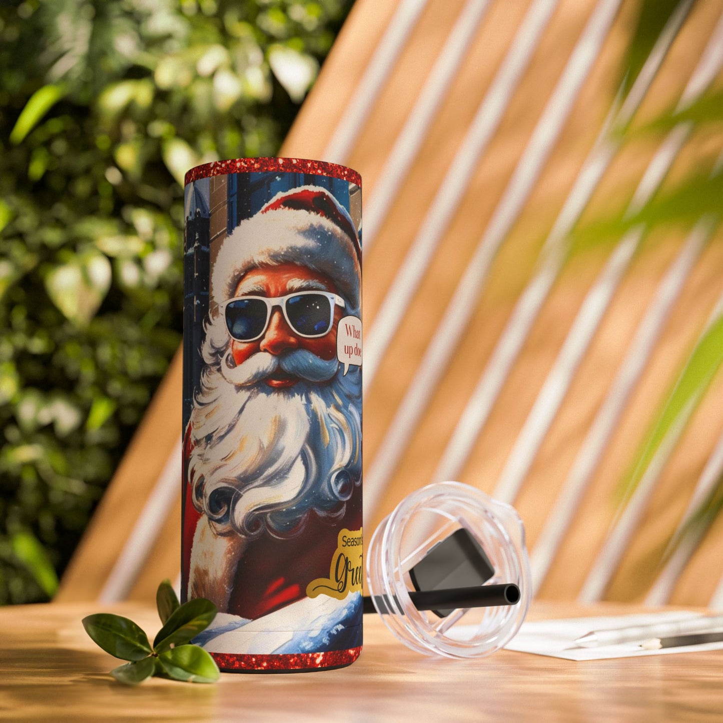 Motor City Santa Maars Maker Skinny Matte Tumbler, 20oz
