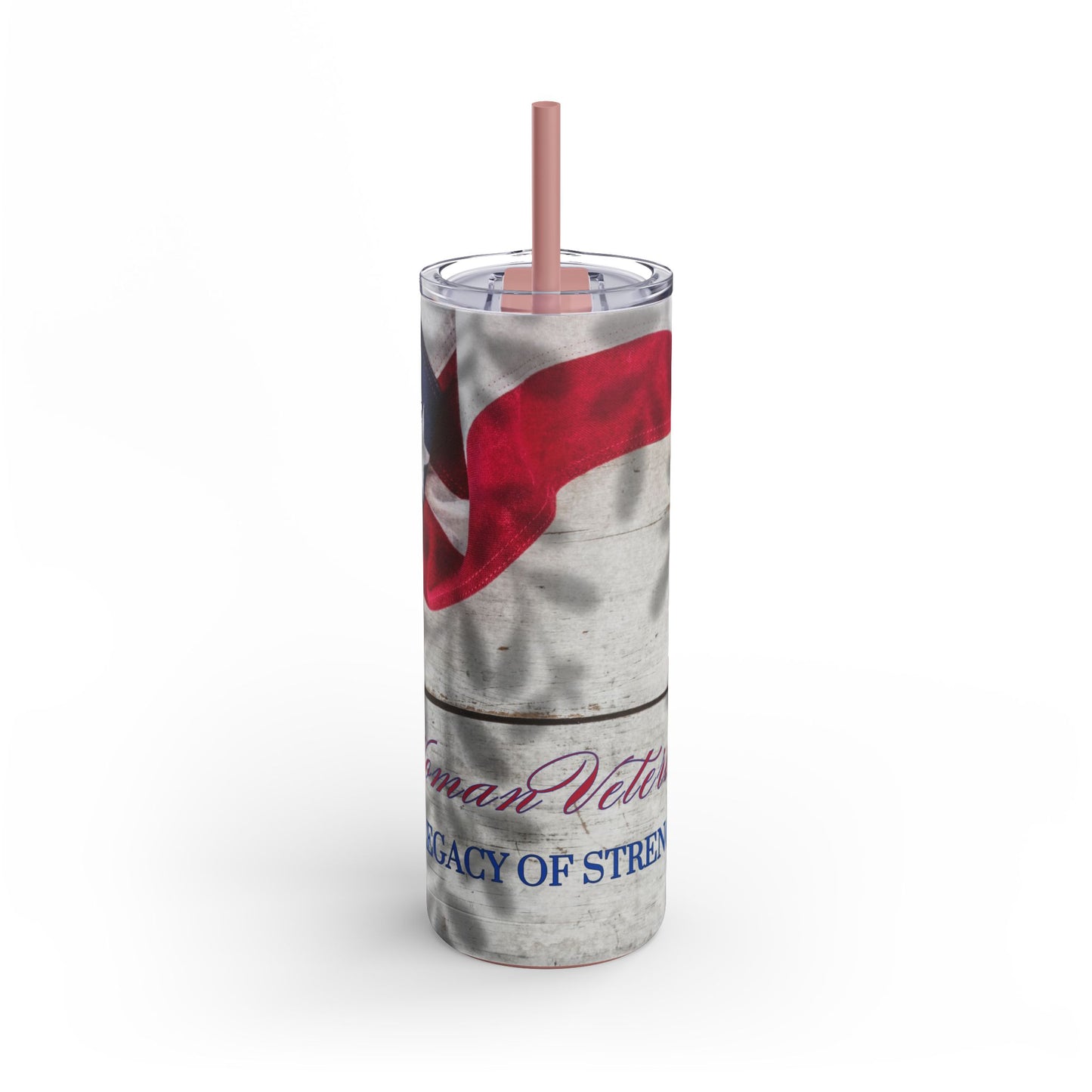 Woman Veteran Maars Maker Skinny Matte Tumbler, 20oz