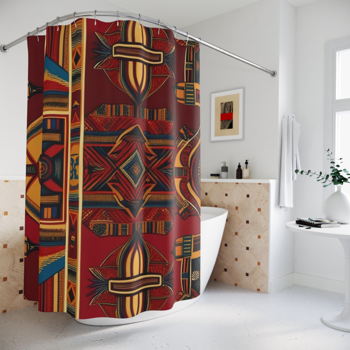 African Canvas 1 Shower Curtains