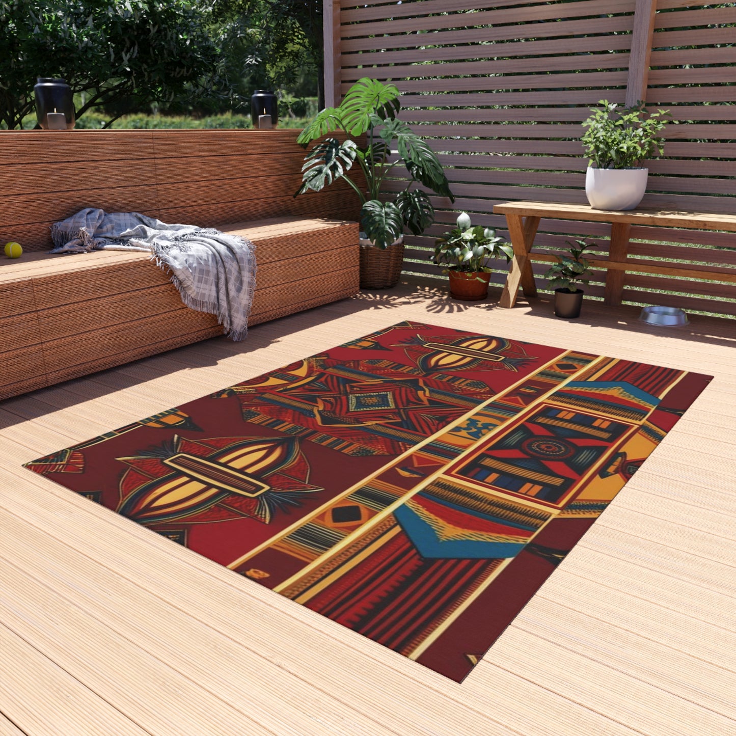 African Canvas Outdoor Rug