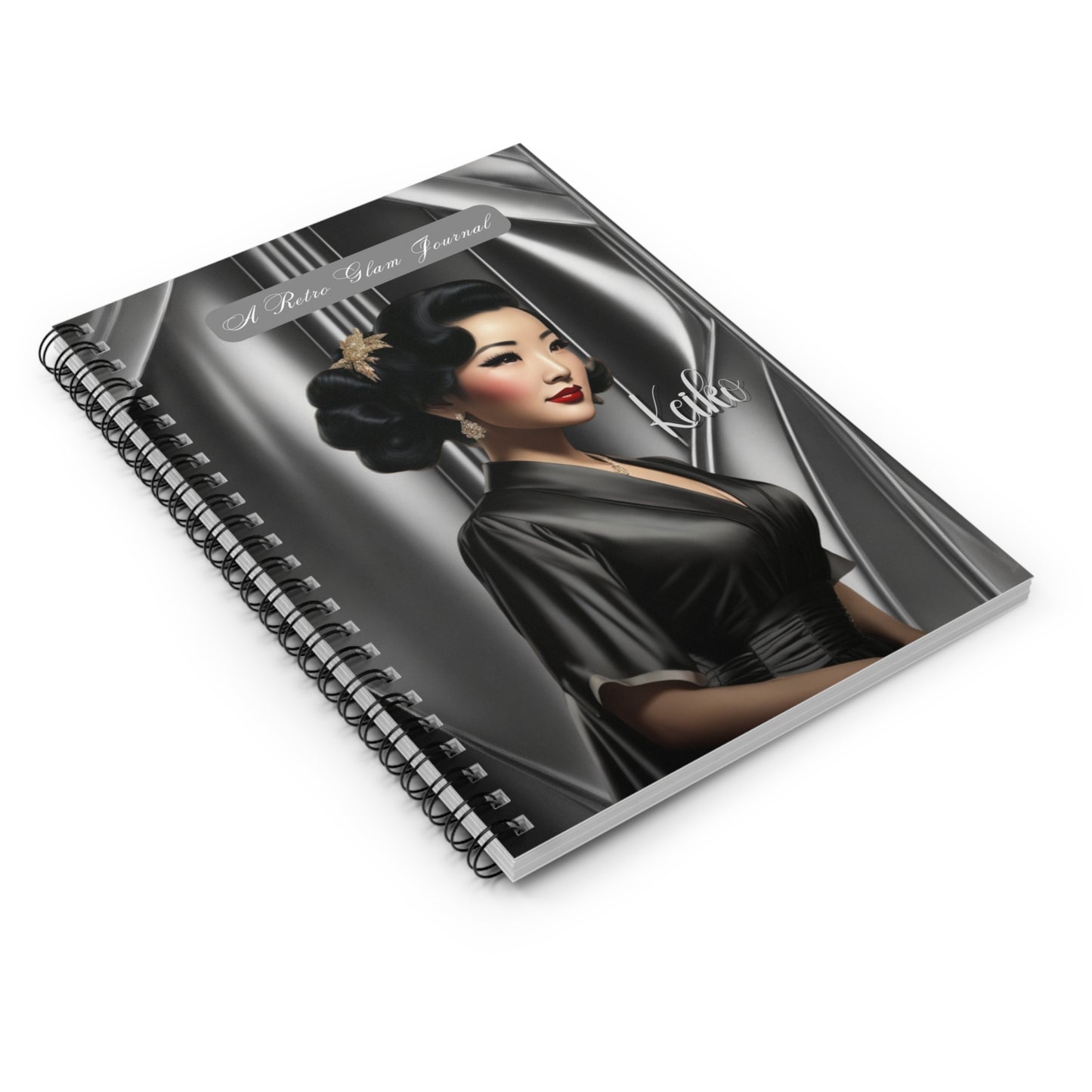 Retro Glam (Keiko) Spiral Notebook - Ruled Line