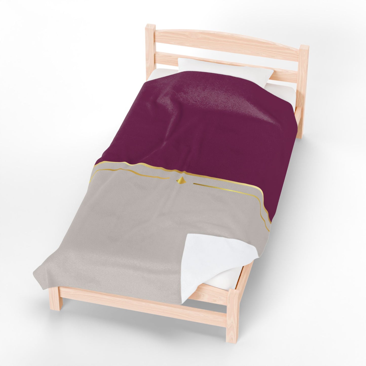 Fuchsia and Taupe Haven Velveteen Plush Blanket