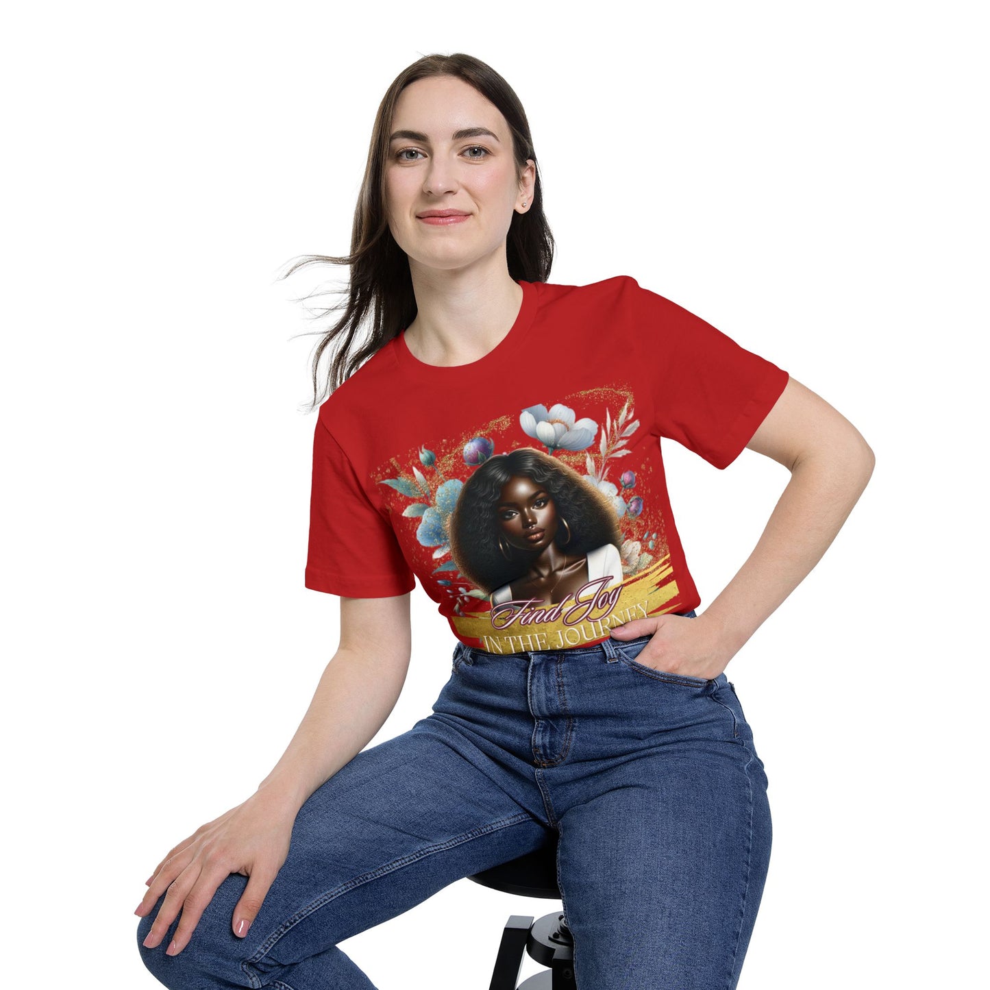 Portrait Graphic T-Shirt 'Find Joy in the Journey' Tee