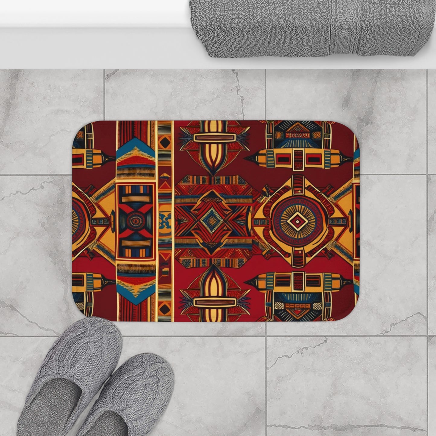 African Canvas Bathmat
