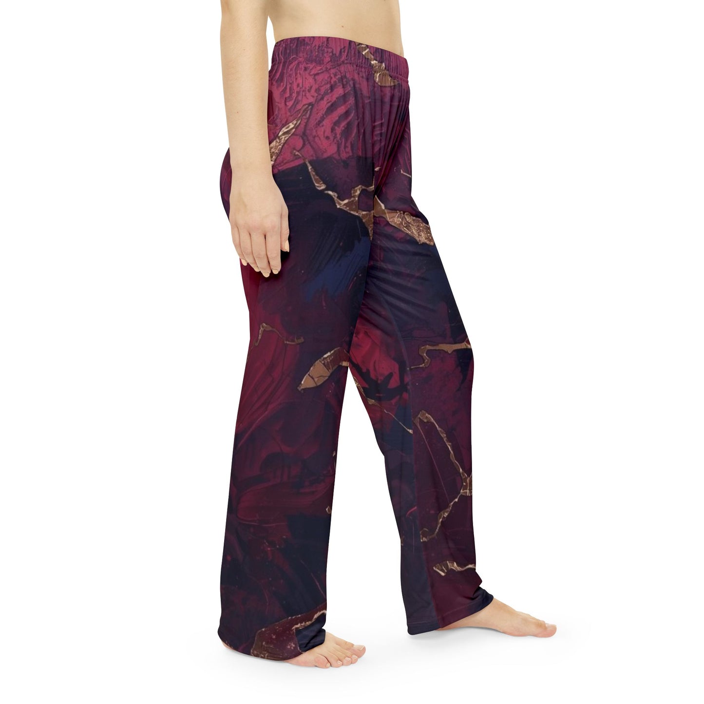 Raspberry Motion Women's Pajama Pants (AOP)