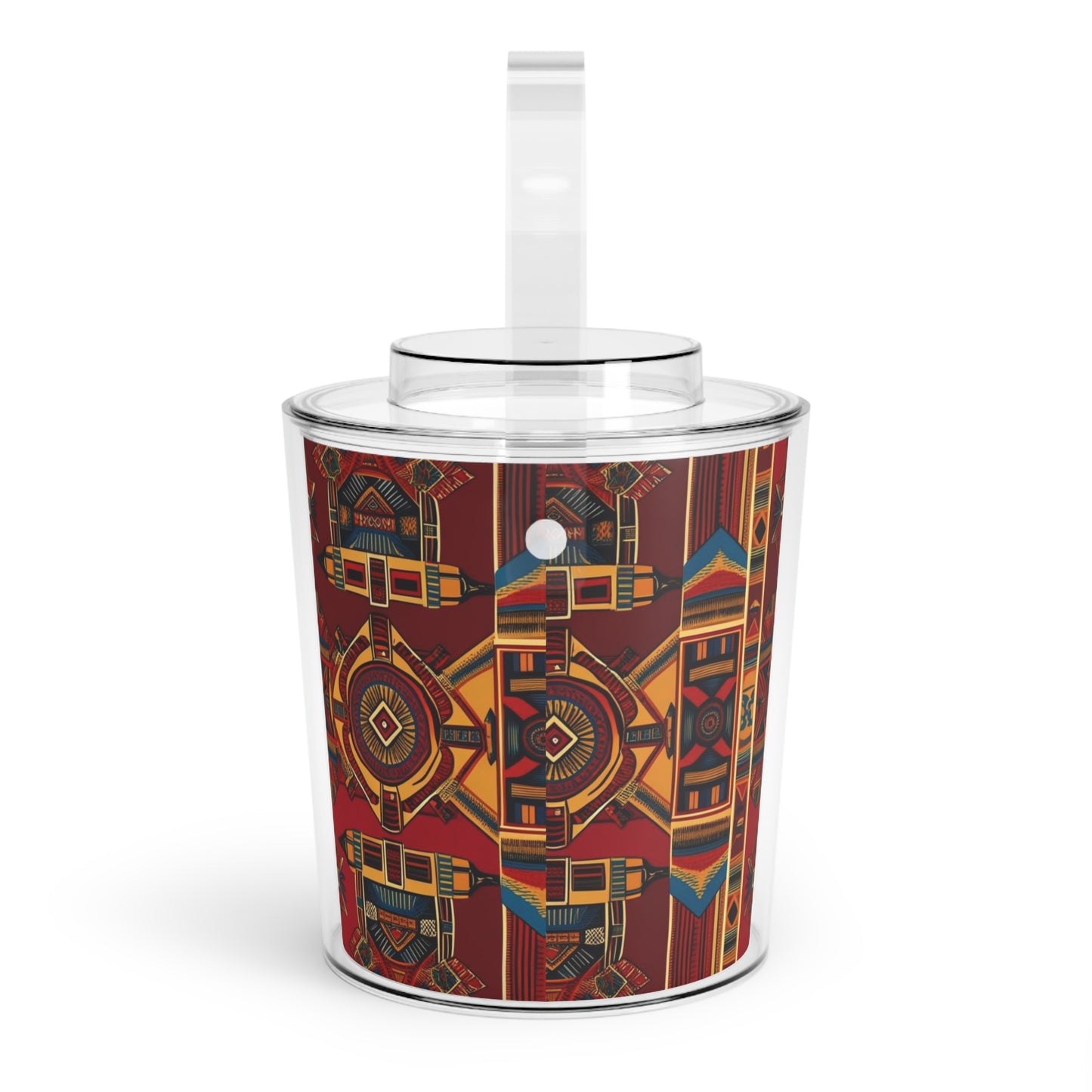 African Canvas 1 Ice Bucket with Tongs
