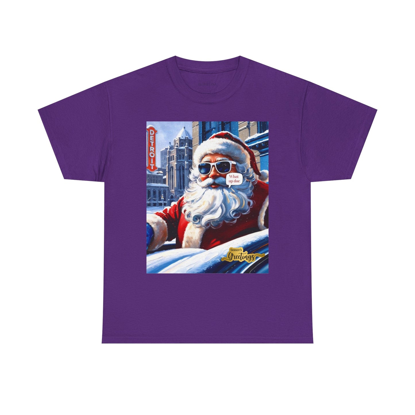 Motor City Santa Unisex Heavy Cotton Tee