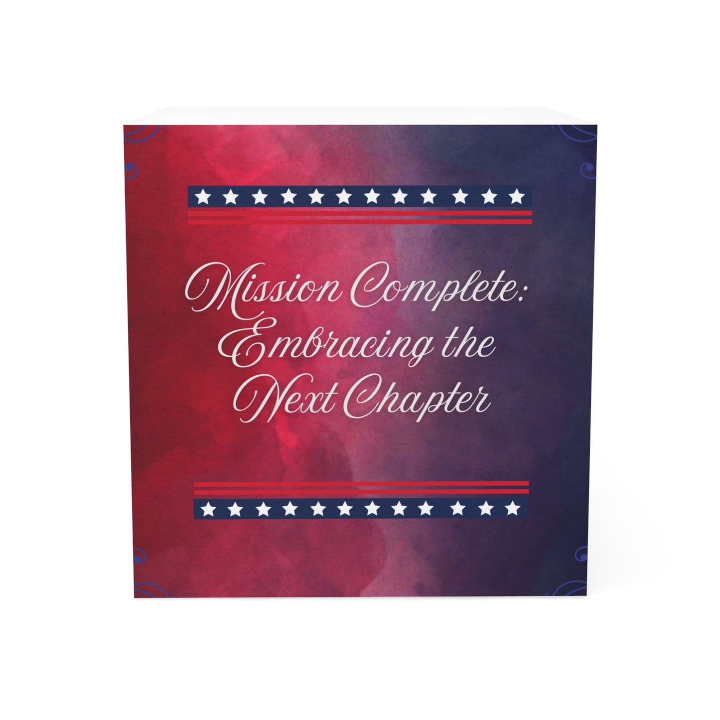 Mission Complete Note Cube