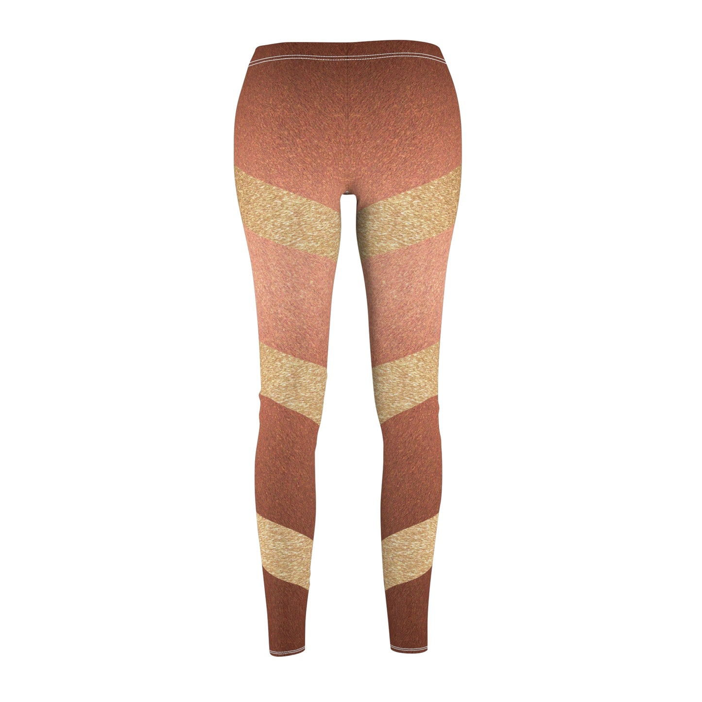 Bronze/Gold Women's Cut & Sew Casual Leggings (AOP)