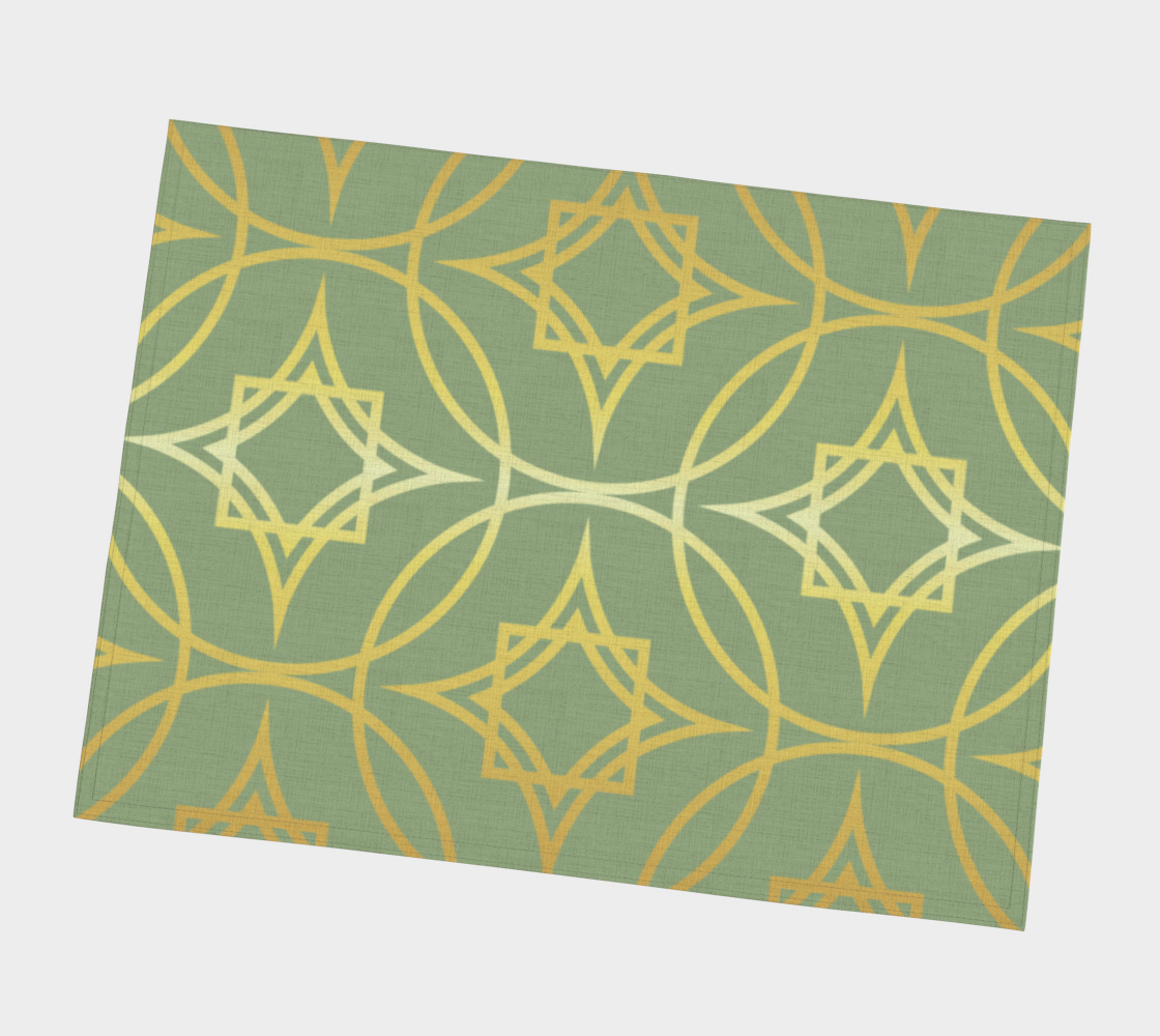 Gilded Geometric - Sage & Gold Placemats