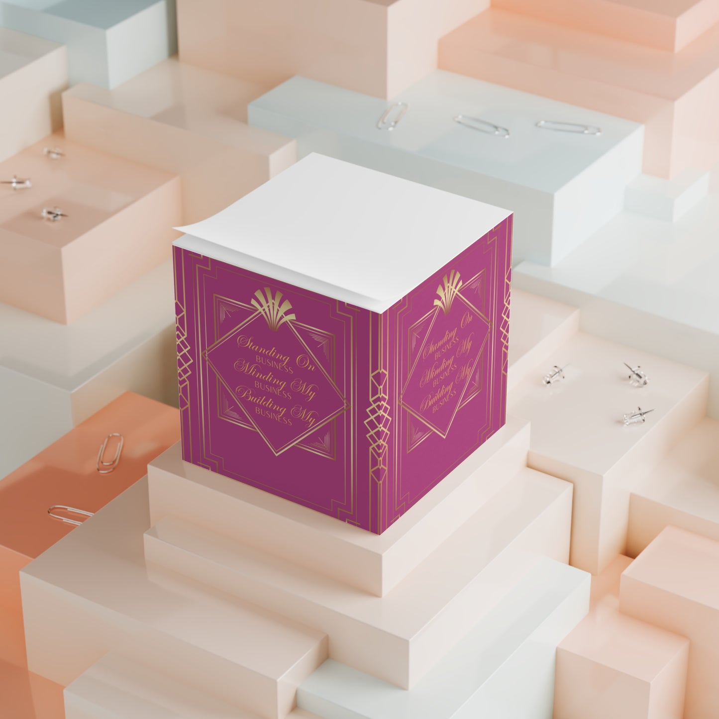 Business 2 (Pink) Note Cube