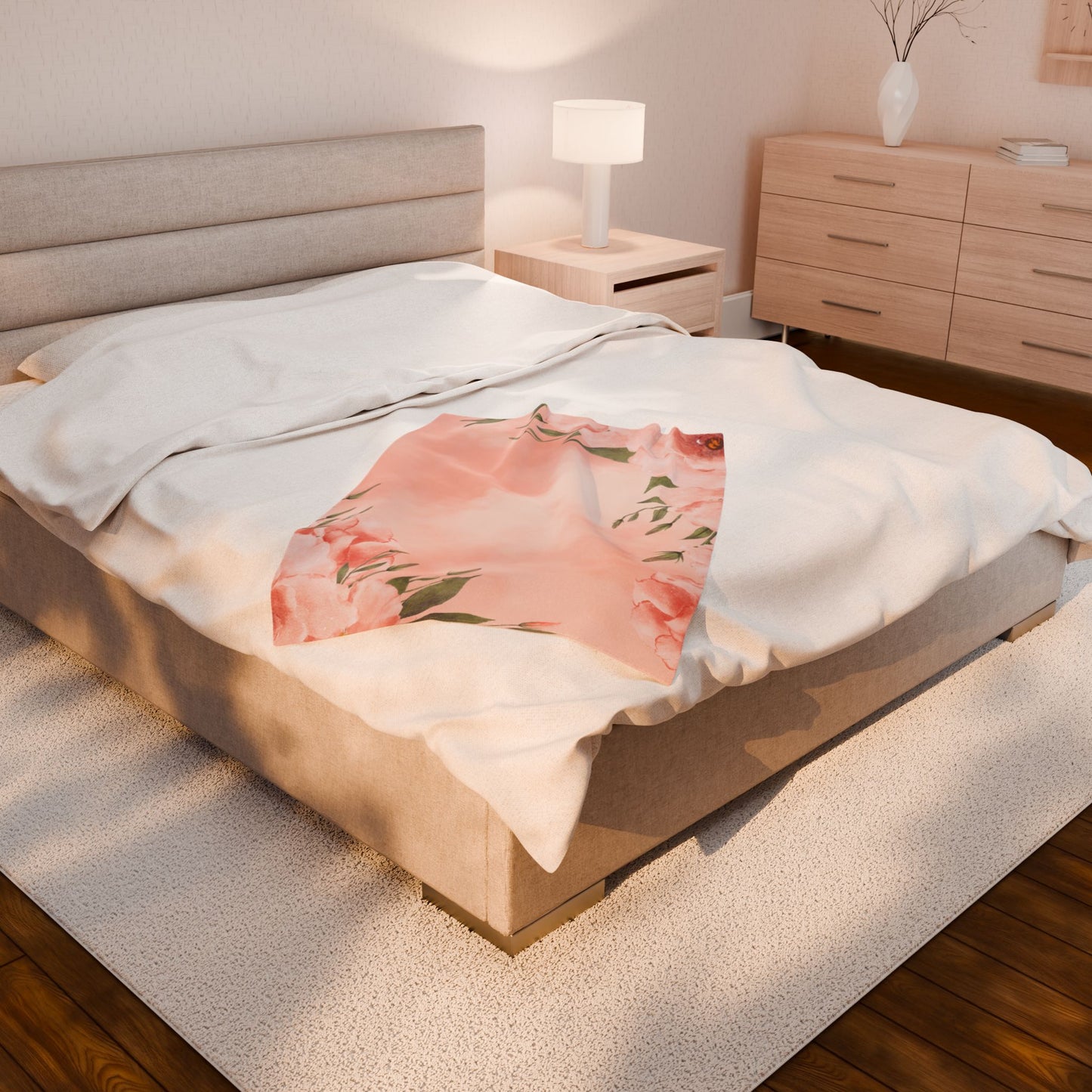 Peachy Keen Velveteen Plush Blanket