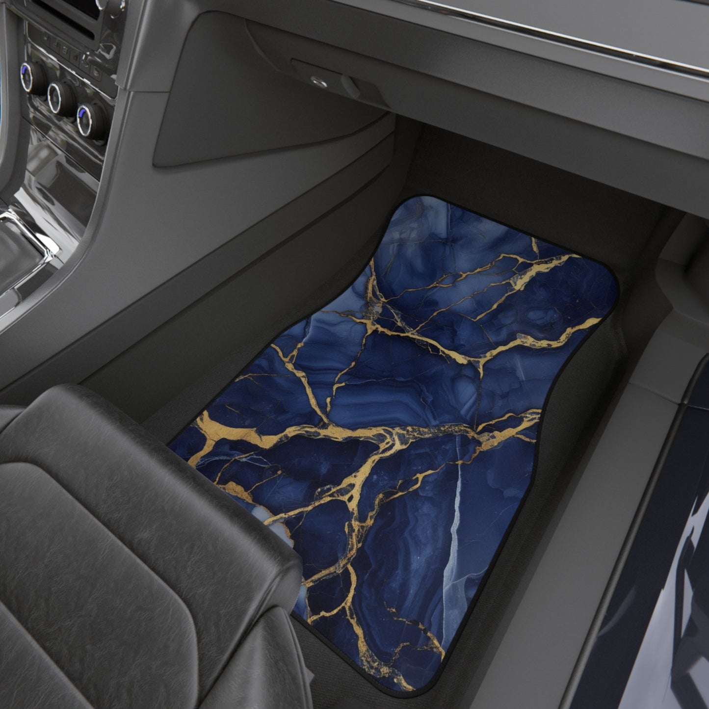 Indigo Marble Car Mats (Set of 4)