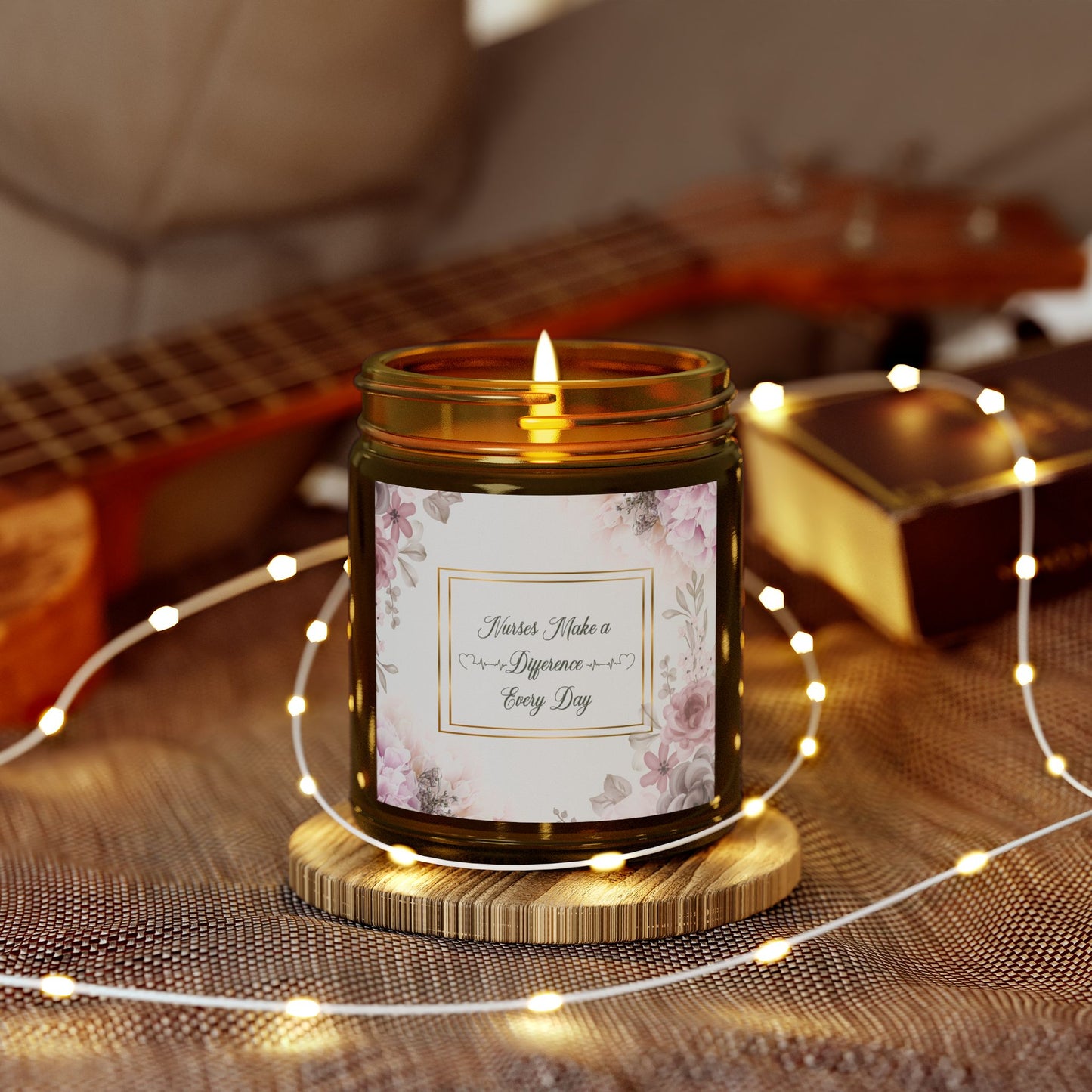 Nurses Make a Difference Scented Coconut Apricot Candles (4oz, 9oz)