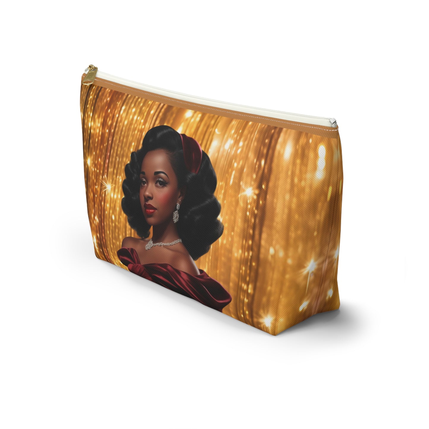 Retro Glam Girl "Myra" Accessory Pouch w T-bottom