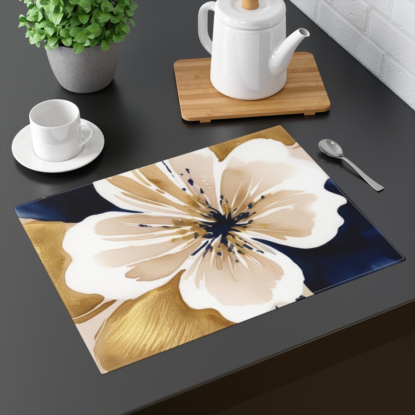 Abstract Floral Placemat, 1pc