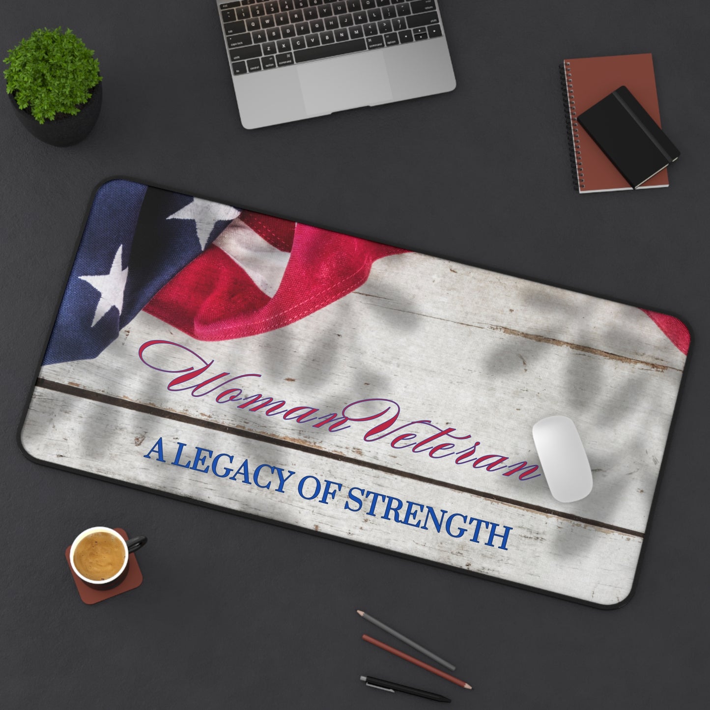 Woman Veteran Desk Mat