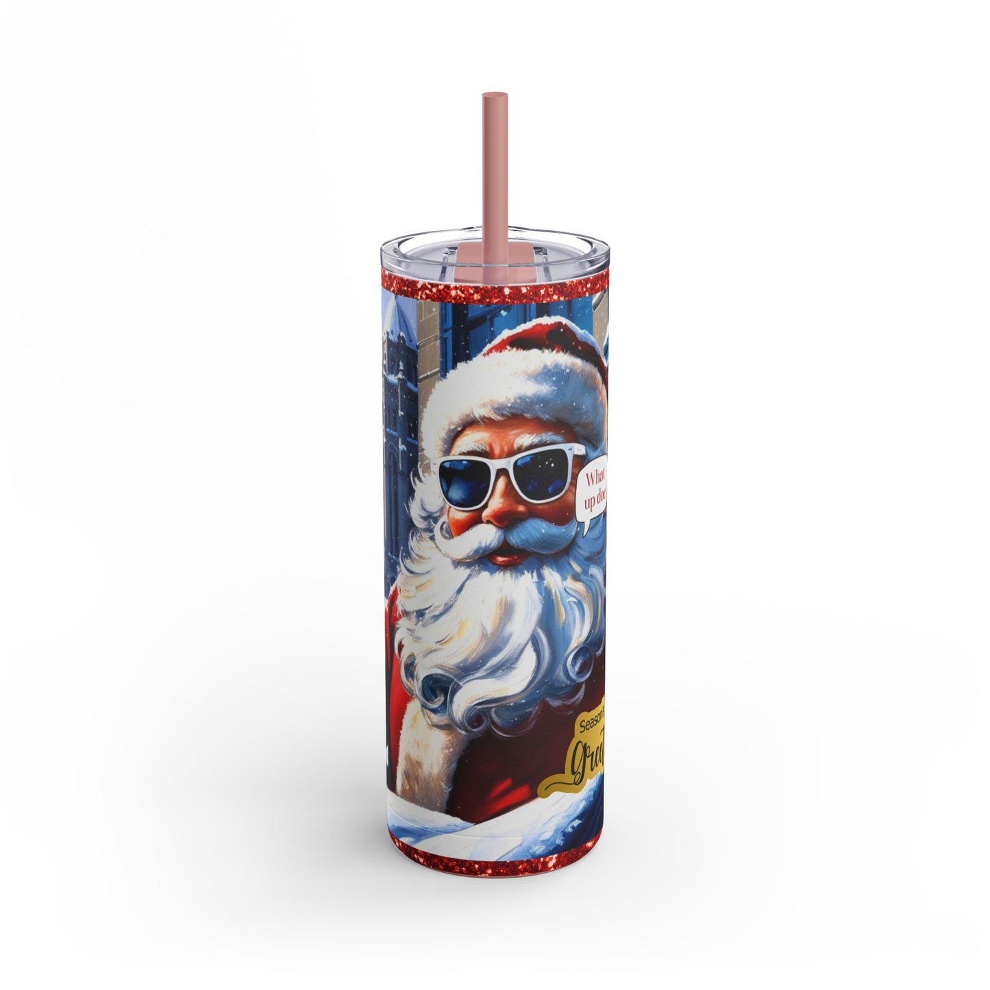 Motor City Santa Maars Maker Skinny Matte Tumbler, 20oz