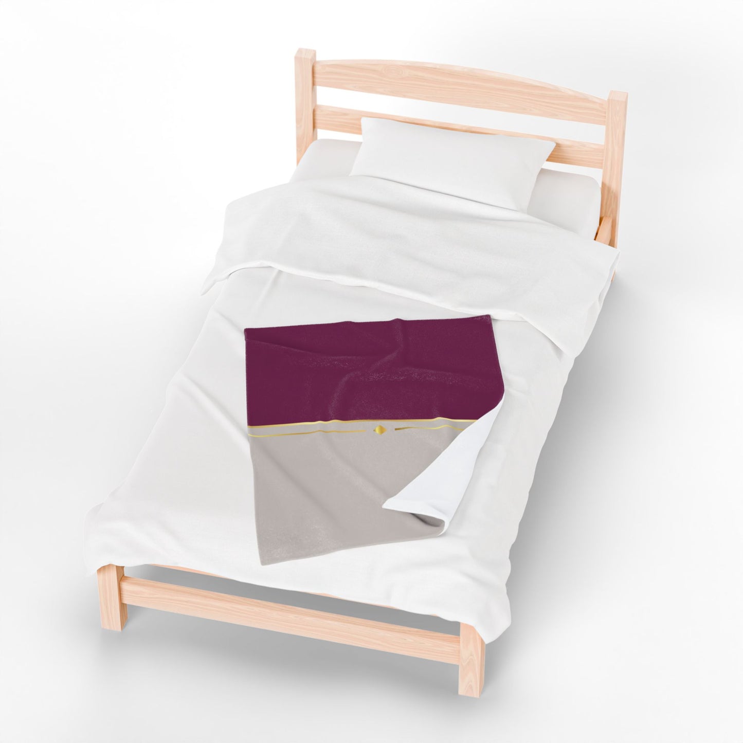 Fuchsia and Taupe Haven Velveteen Plush Blanket